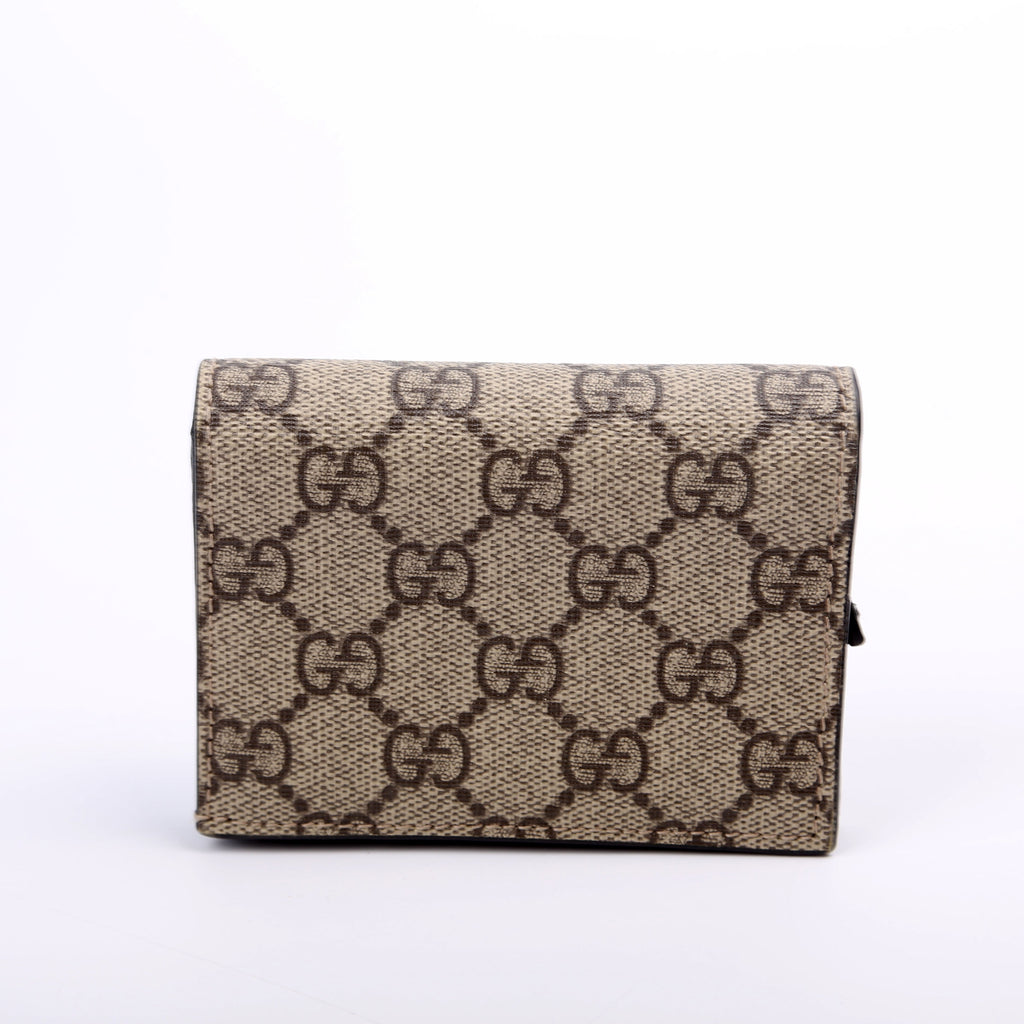 Gucci 658610 GG Supreme Marmont Card Case Black