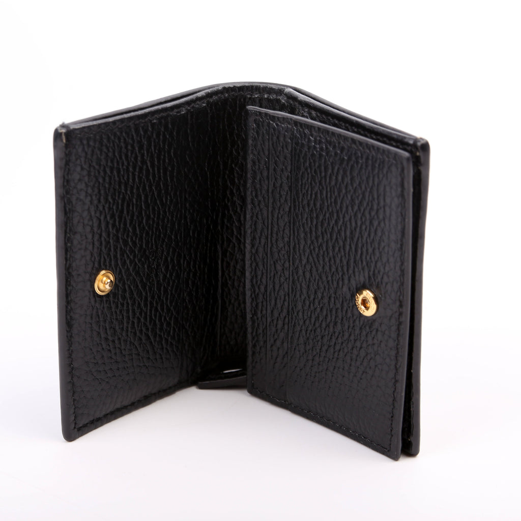Gucci 658610 GG Supreme Marmont Card Case Black