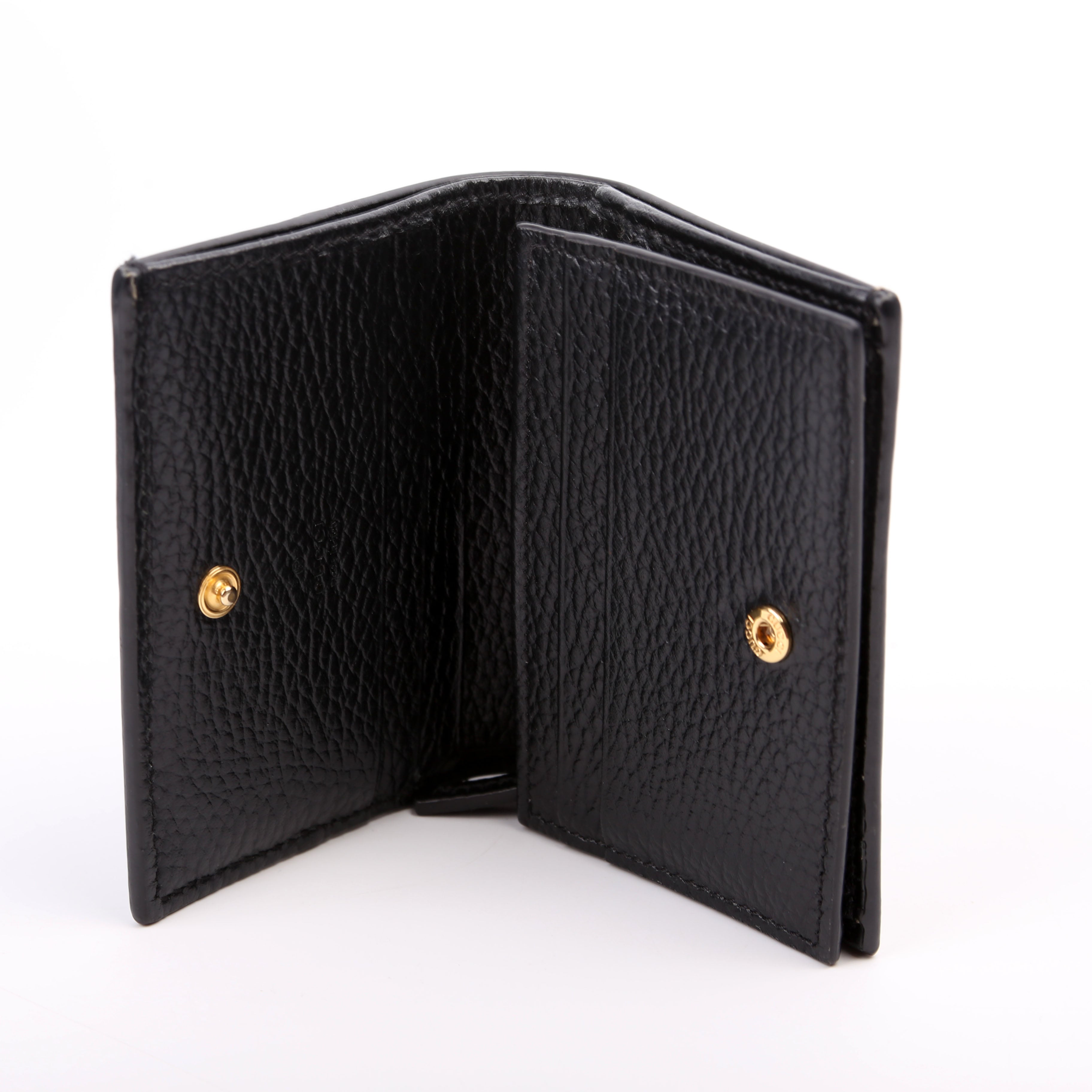Gucci 658610 GG Supreme Marmont Card Case Black