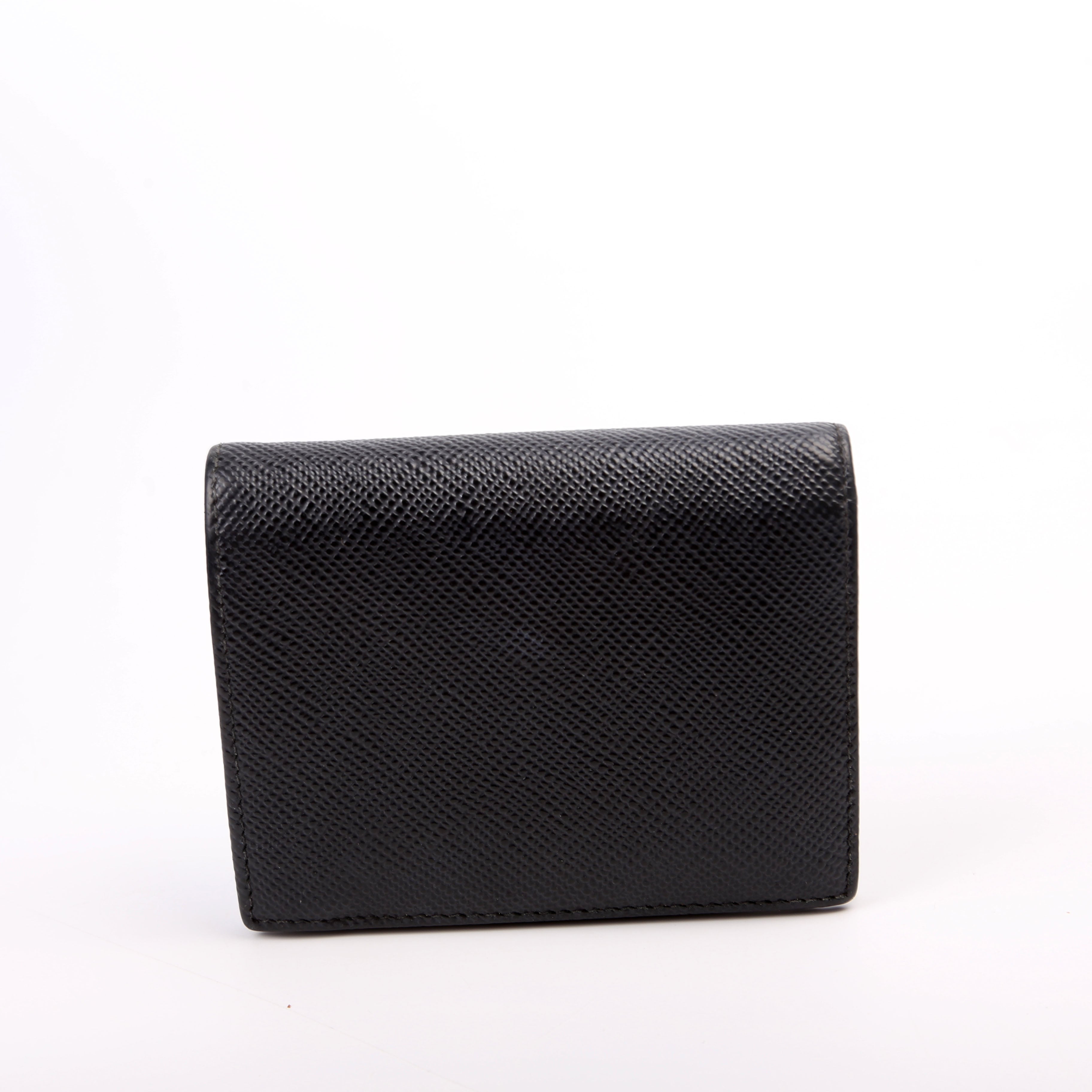 Saffiano Compact Bifold Wallet Black