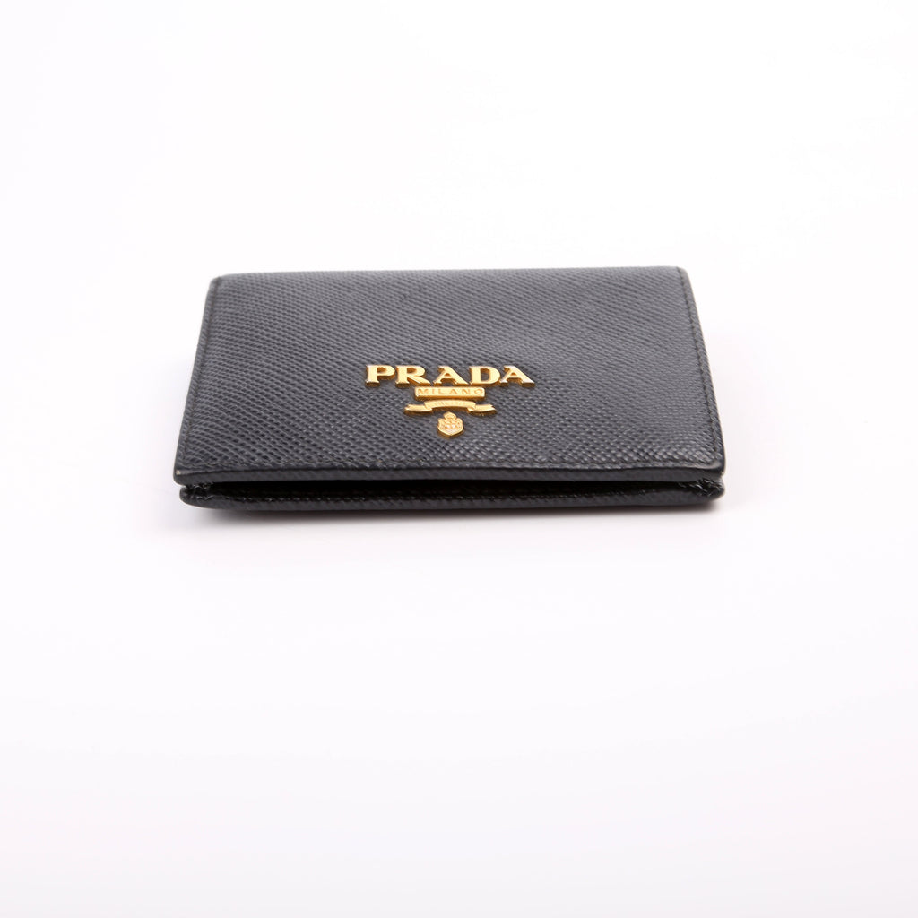 Saffiano Compact Bifold Wallet Black