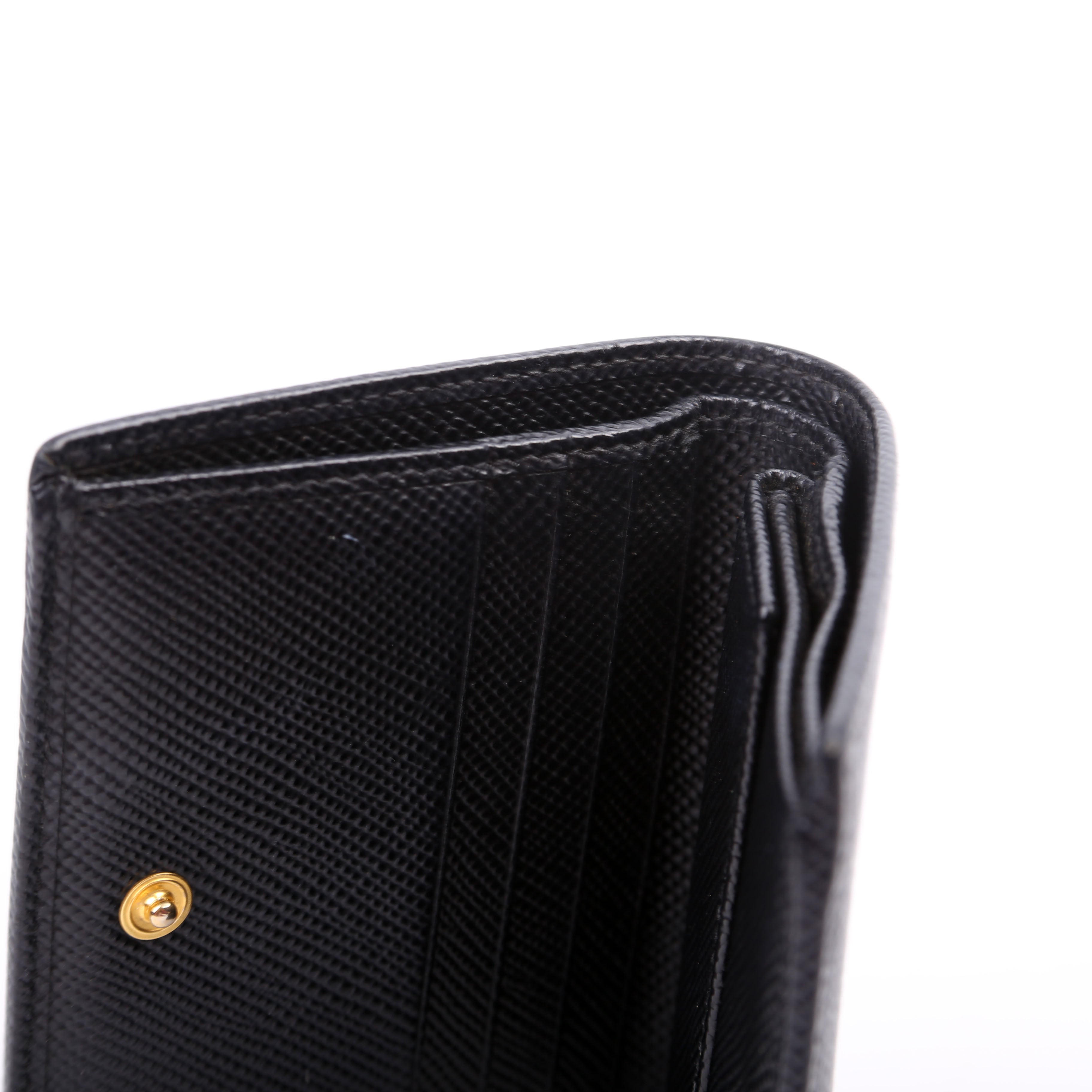 Saffiano Compact Bifold Wallet Black