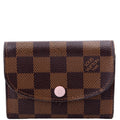 Rosalie Coin Purse Damier Ebene Pink