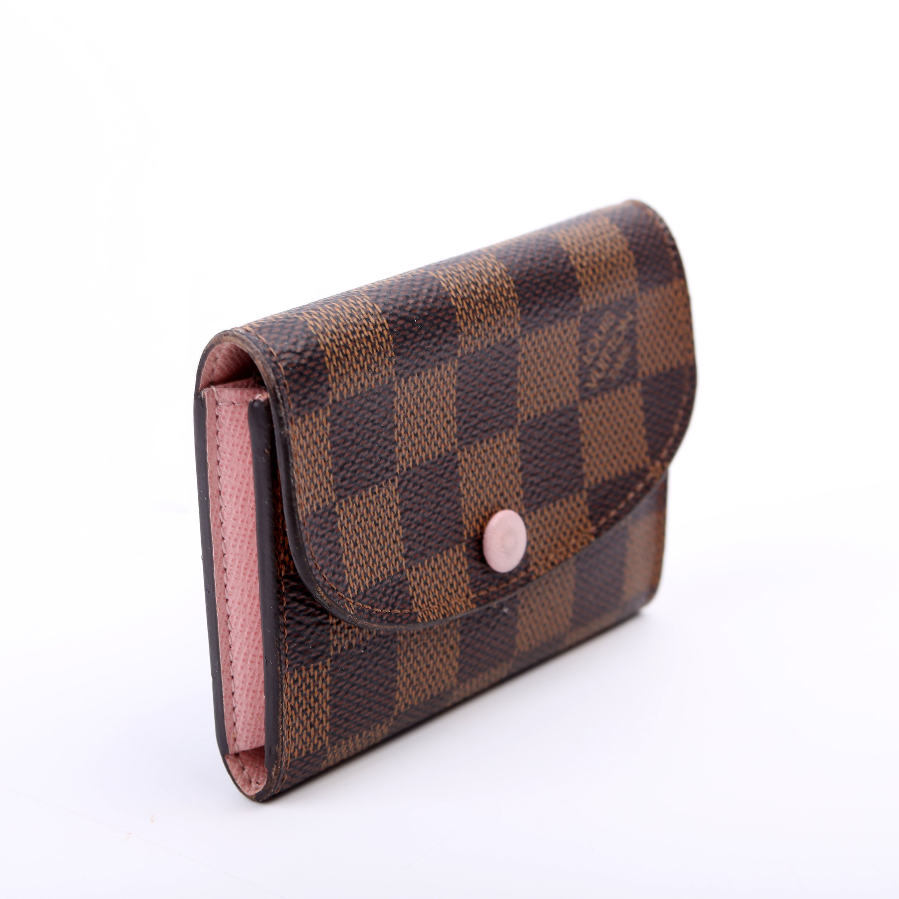 Rosalie Coin Purse Damier Ebene Pink