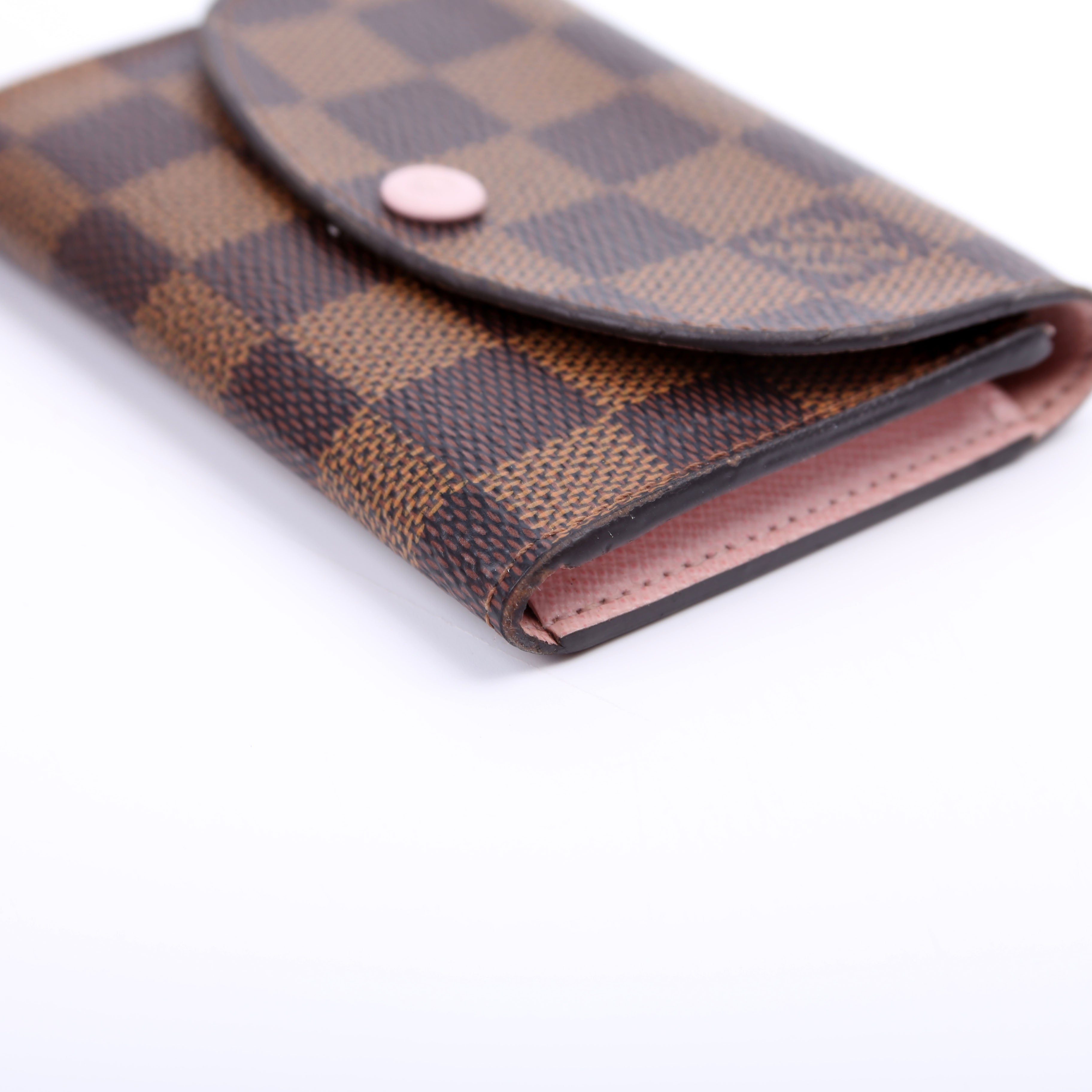 Rosalie Coin Purse Damier Ebene Pink