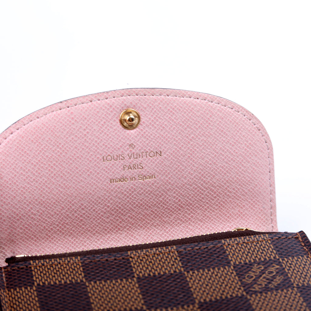 Rosalie Coin Purse Damier Ebene Pink