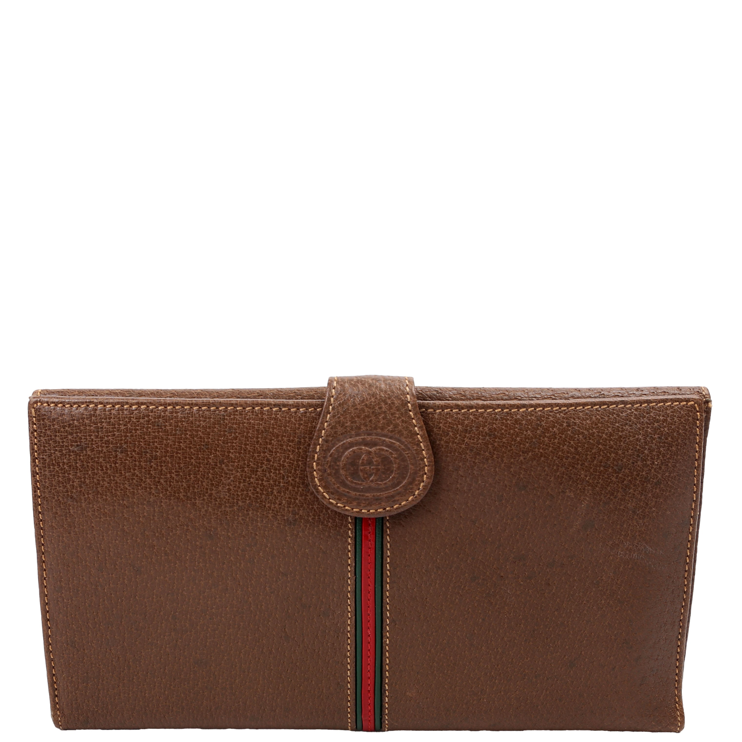 035.904 Vintage Leather Web Wallet Brown