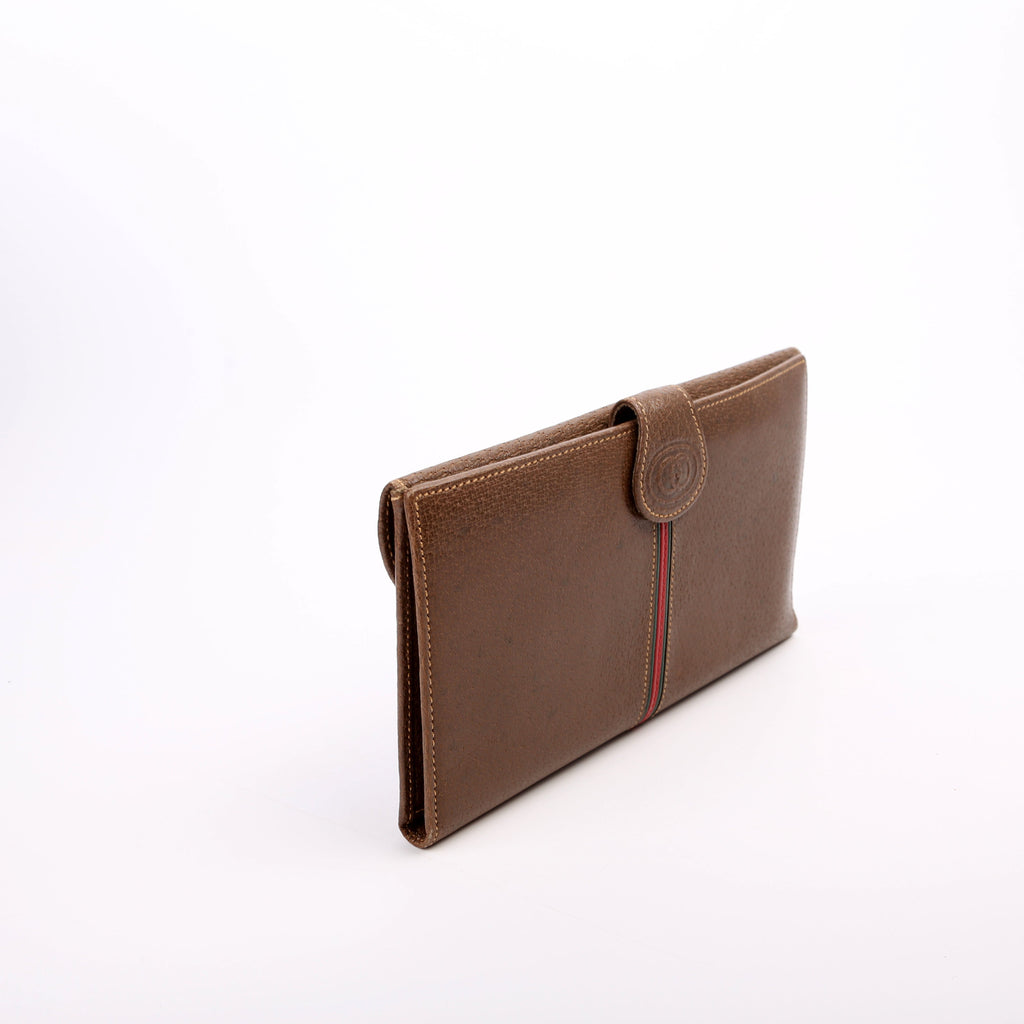 035.904 Vintage Leather Web Wallet Brown