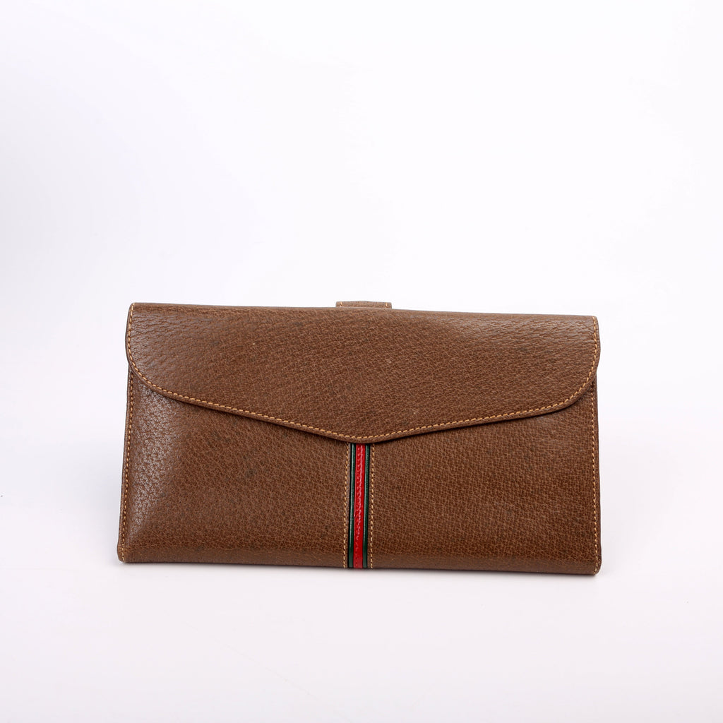035.904 Vintage Leather Web Wallet Brown