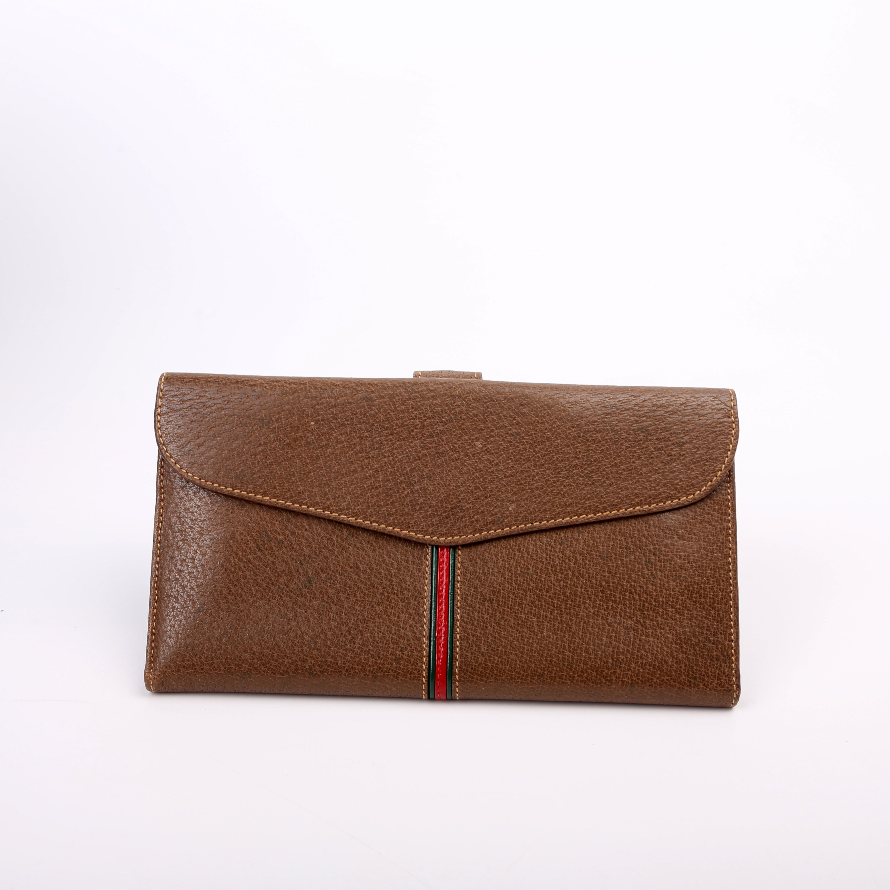 035.904 Vintage Leather Web Wallet Brown