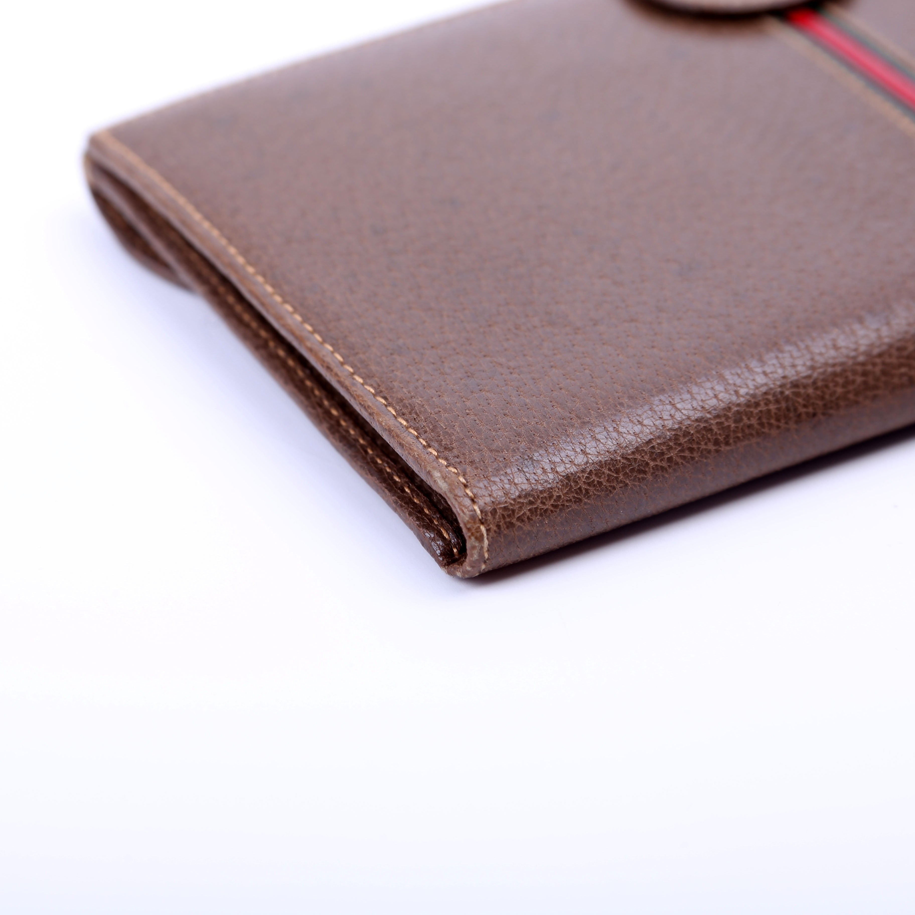 035.904 Vintage Leather Web Wallet Brown