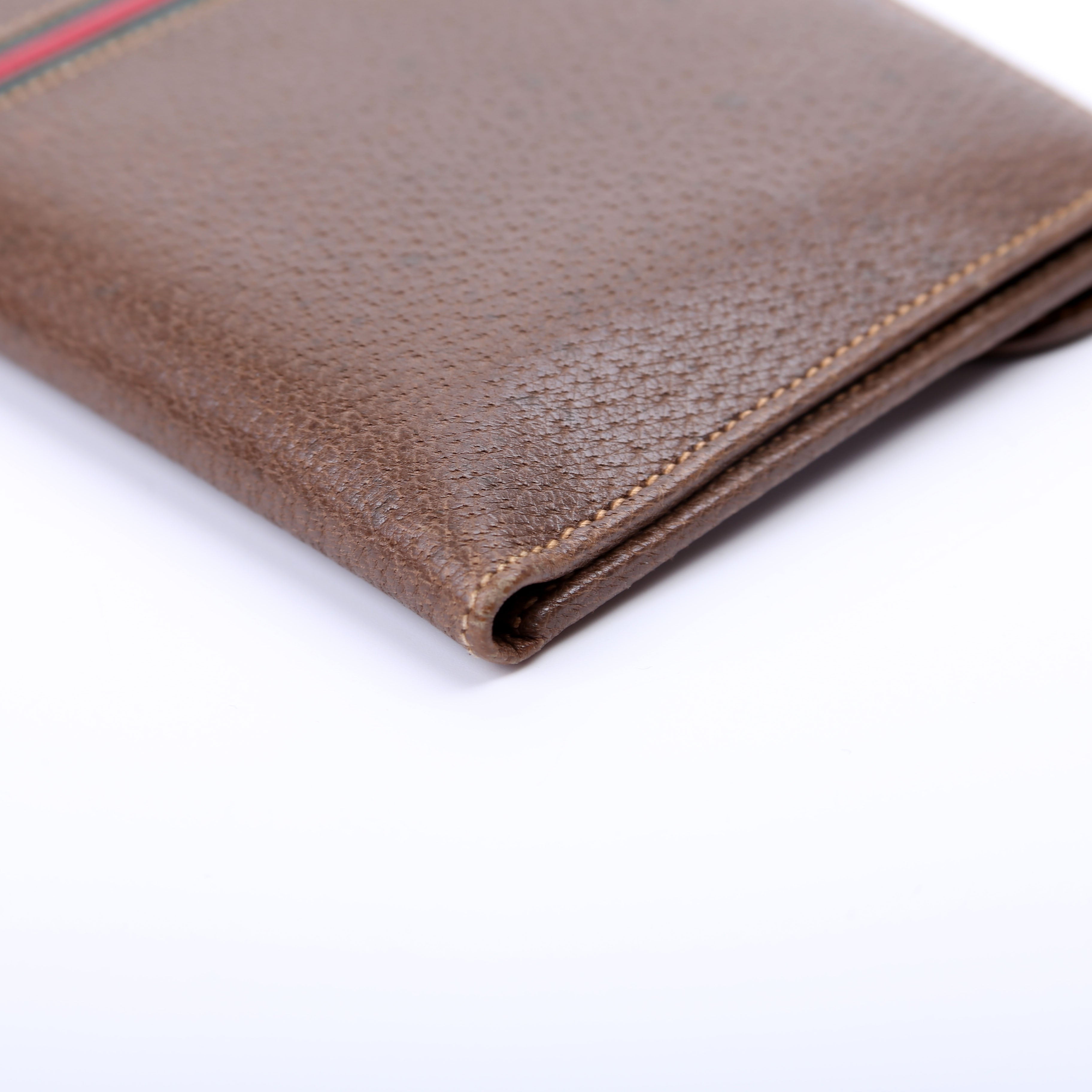 035.904 Vintage Leather Web Wallet Brown
