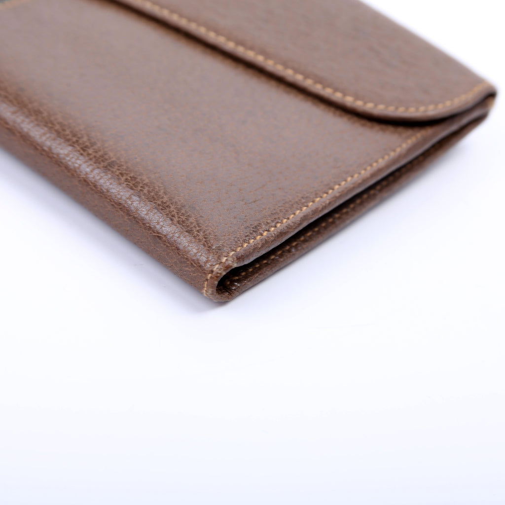 035.904 Vintage Leather Web Wallet Brown