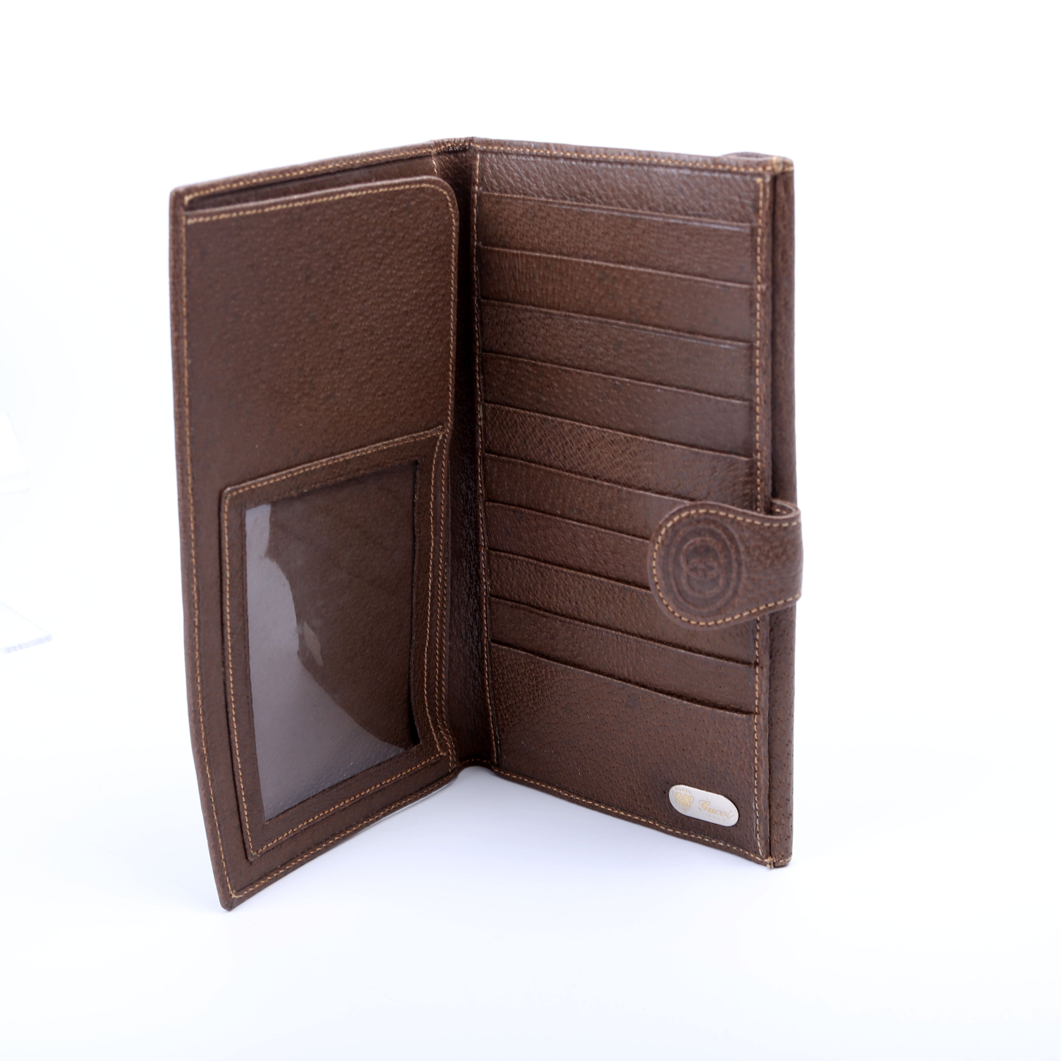 035.904 Vintage Leather Web Wallet Brown