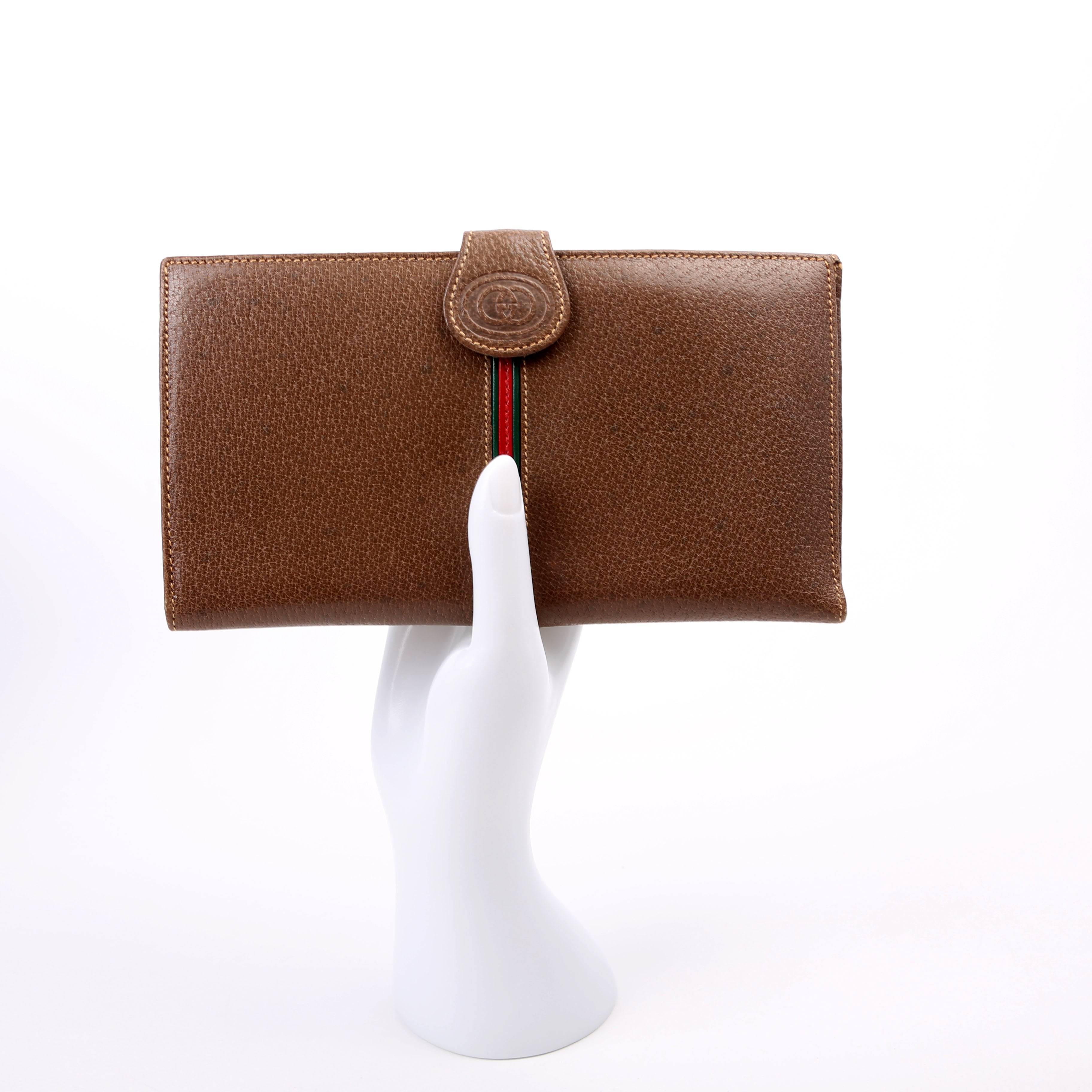 035.904 Vintage Leather Web Wallet Brown