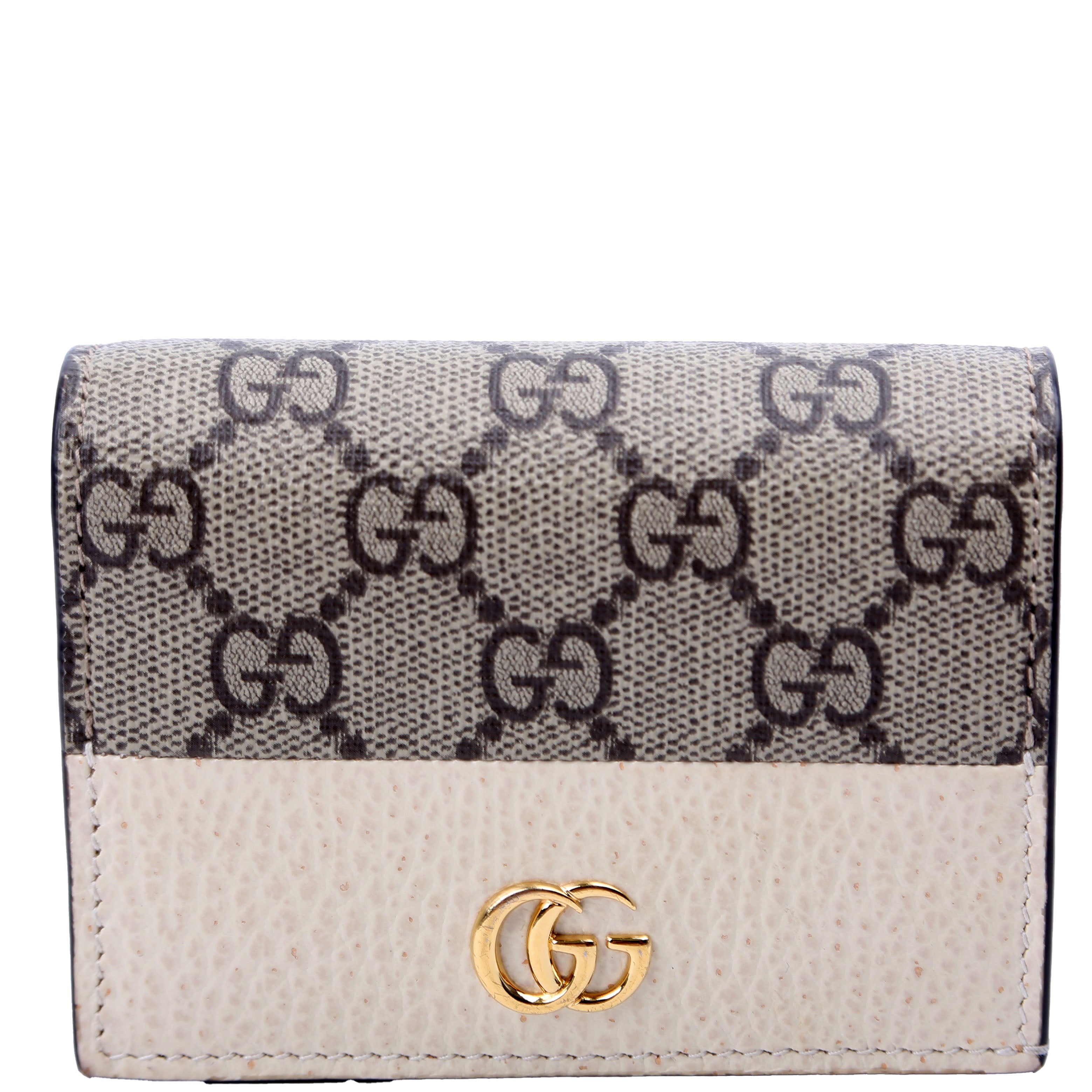 658610 GG Supreme Marmont Card Case White