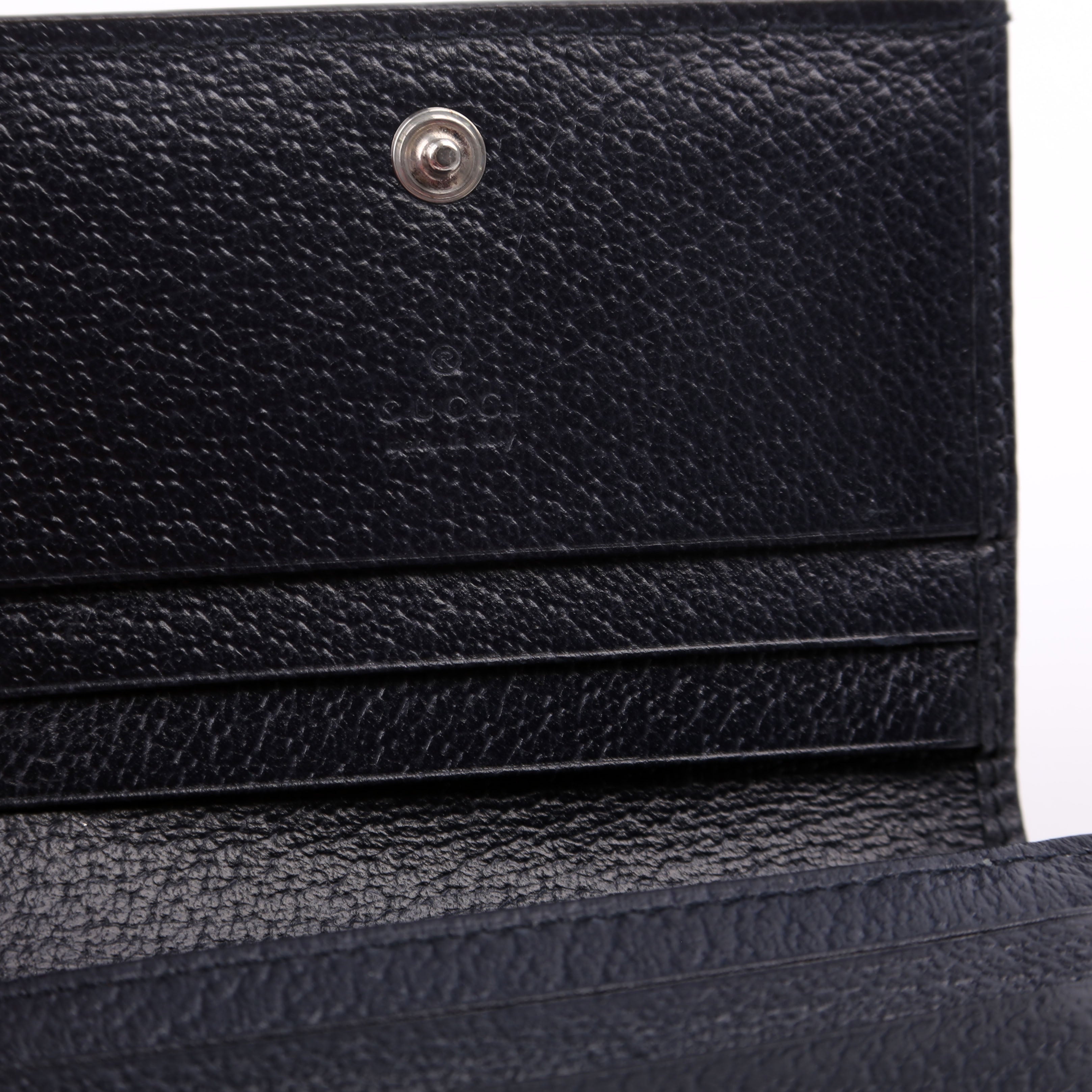 523155 Ophidia GG Card Case Wallet Navy