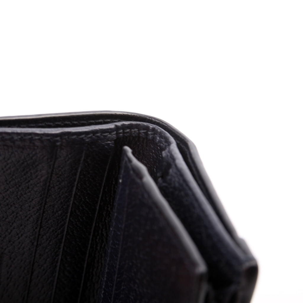 523155 Ophidia GG Card Case Wallet Navy