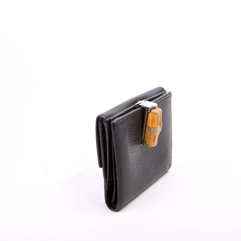 335967 Bamboo Compact Wallet Black