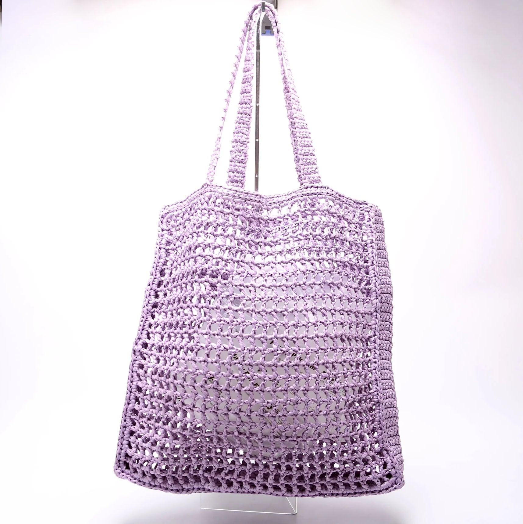 Prada Raffia Crochet Tote Bag