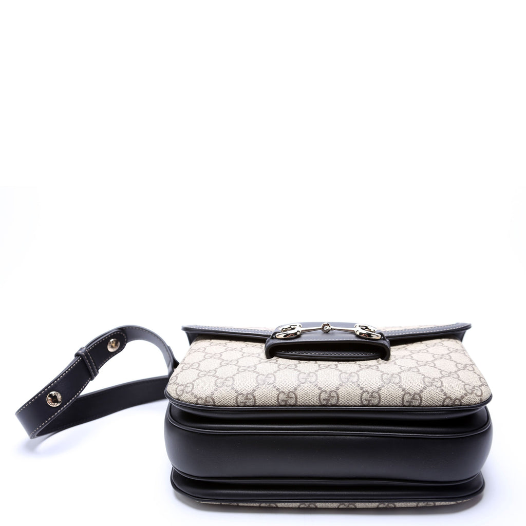 815178 GG Supreme 1955 Horsebit Soft Medium Shoulder Bag Black