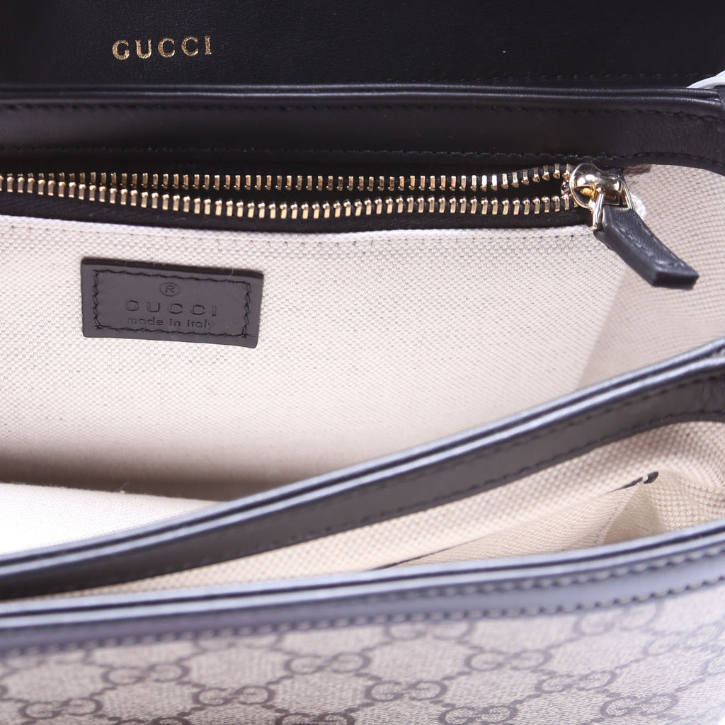 815178 GG Supreme 1955 Horsebit Soft Medium Shoulder Bag Black