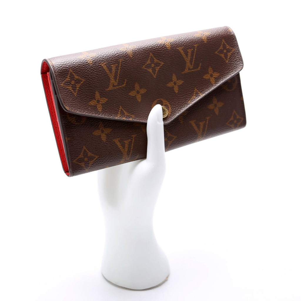 Sarah Wallet Monogram Newer Red