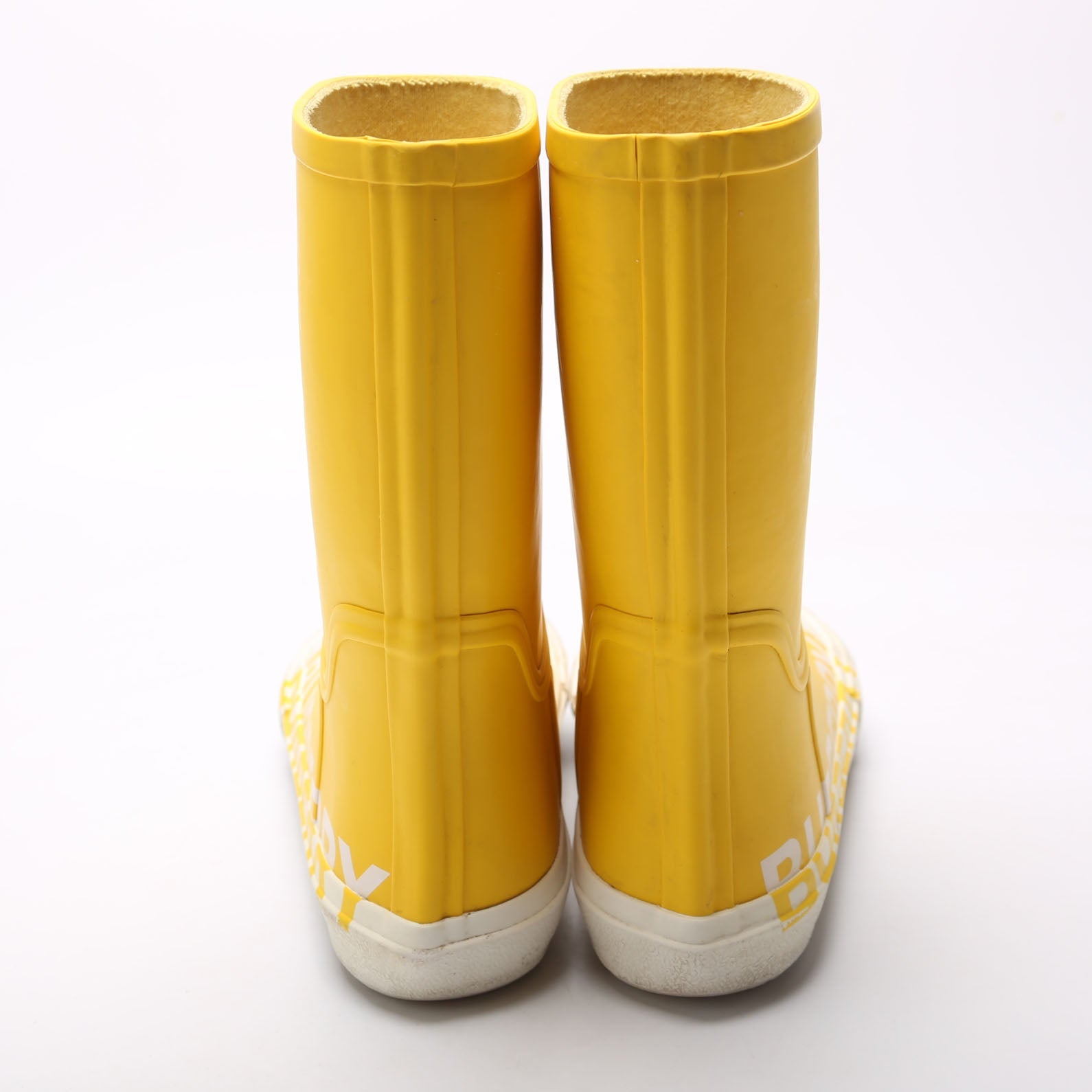 Kids Logo Rubber Rain Boots Size 30 Yellow