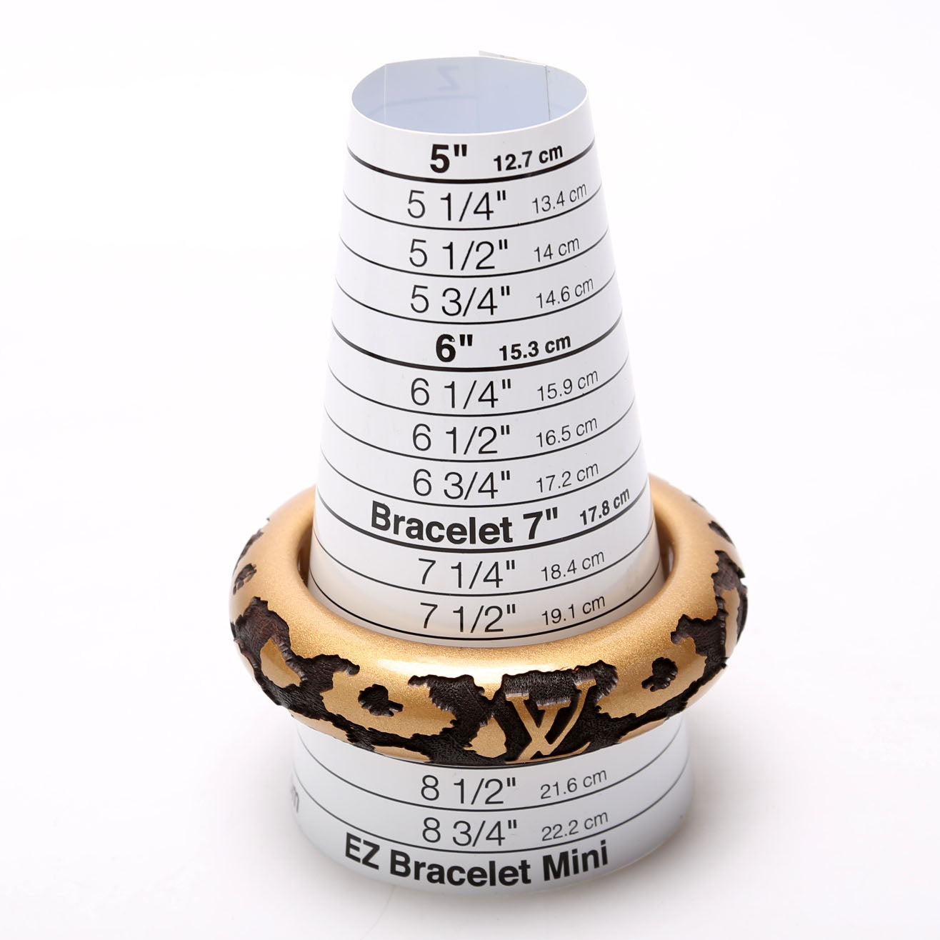 Leomonogram Lacquer/Wood Bangle Wide Brown/Gold