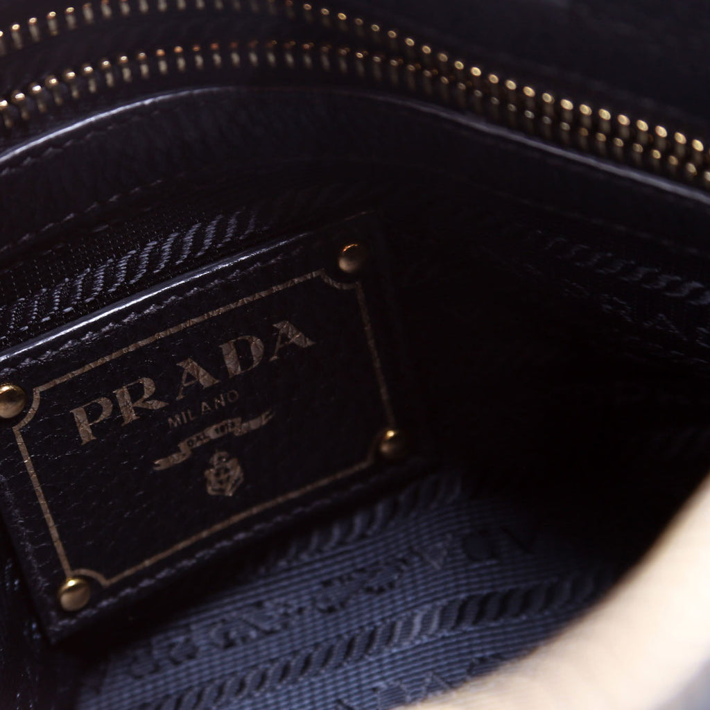 1BB023 Vitello Daino Phenix Boston Bag Black