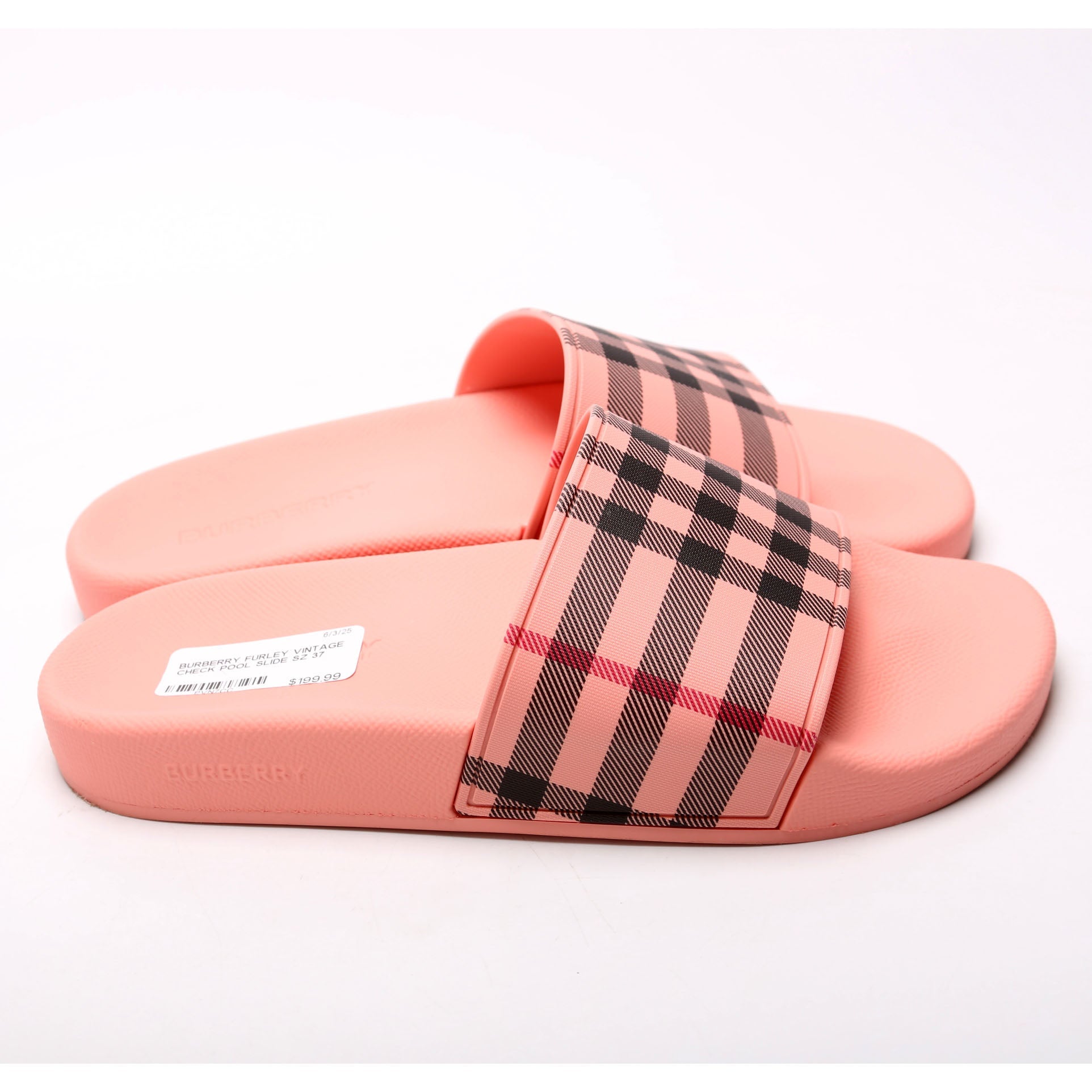 Furley Vintage Check Pool Slide Size 37