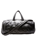SAINT LAURENT Lambskin Debossed Logo Duffle Bag Large 797640 Black