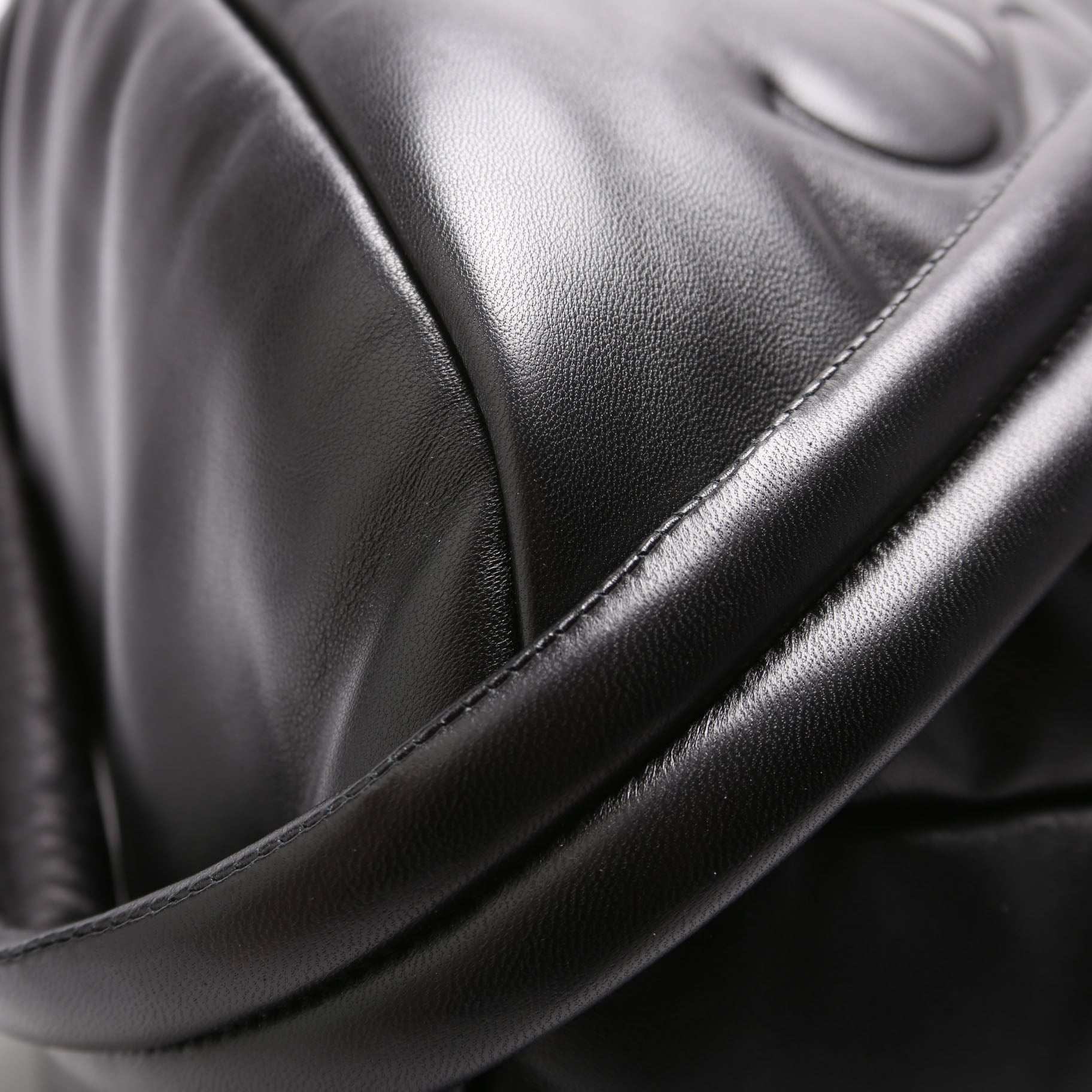 SAINT LAURENT Lambskin Debossed Logo Duffle Bag Large 797640 Black