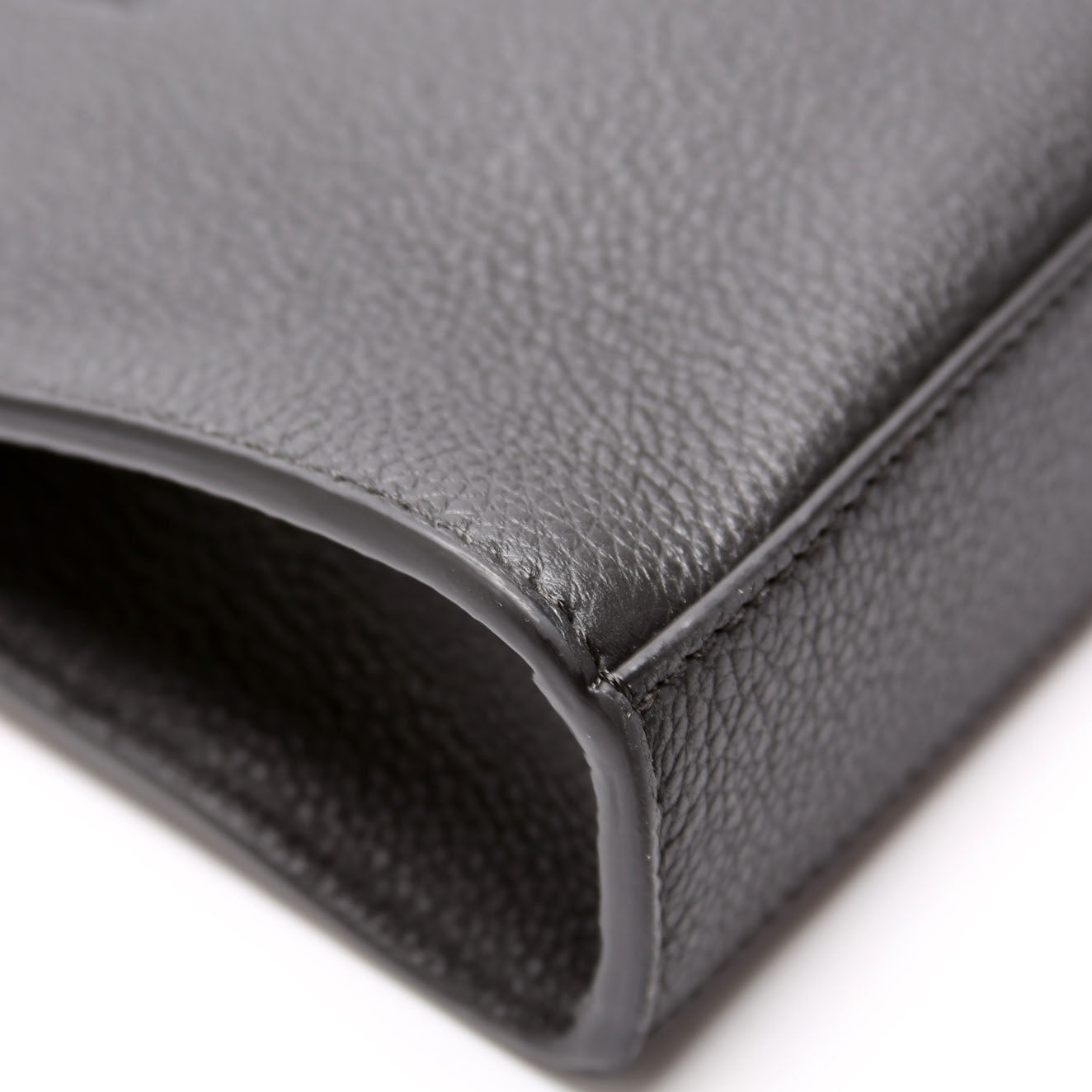 7VA491 Roma Leather Flat Pouch Black