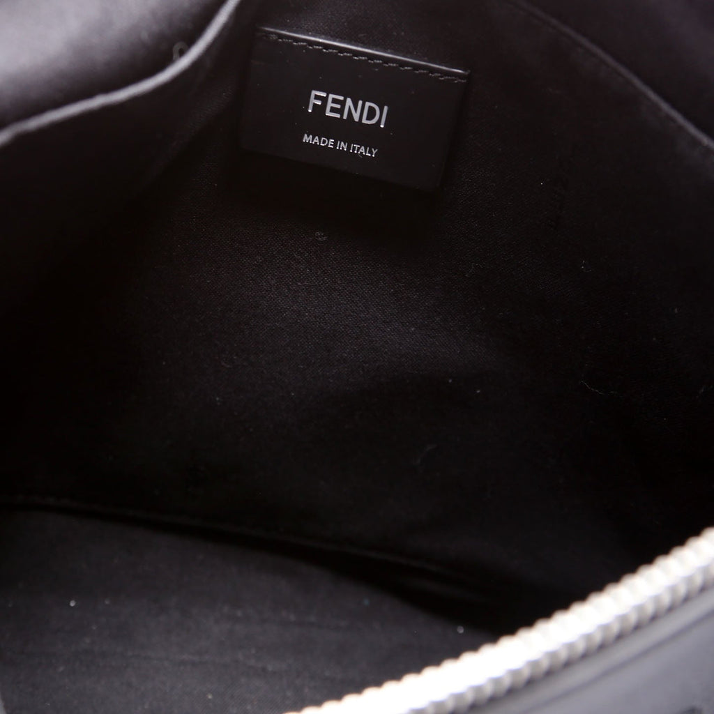 7VA491 Roma Leather Flat Pouch Black
