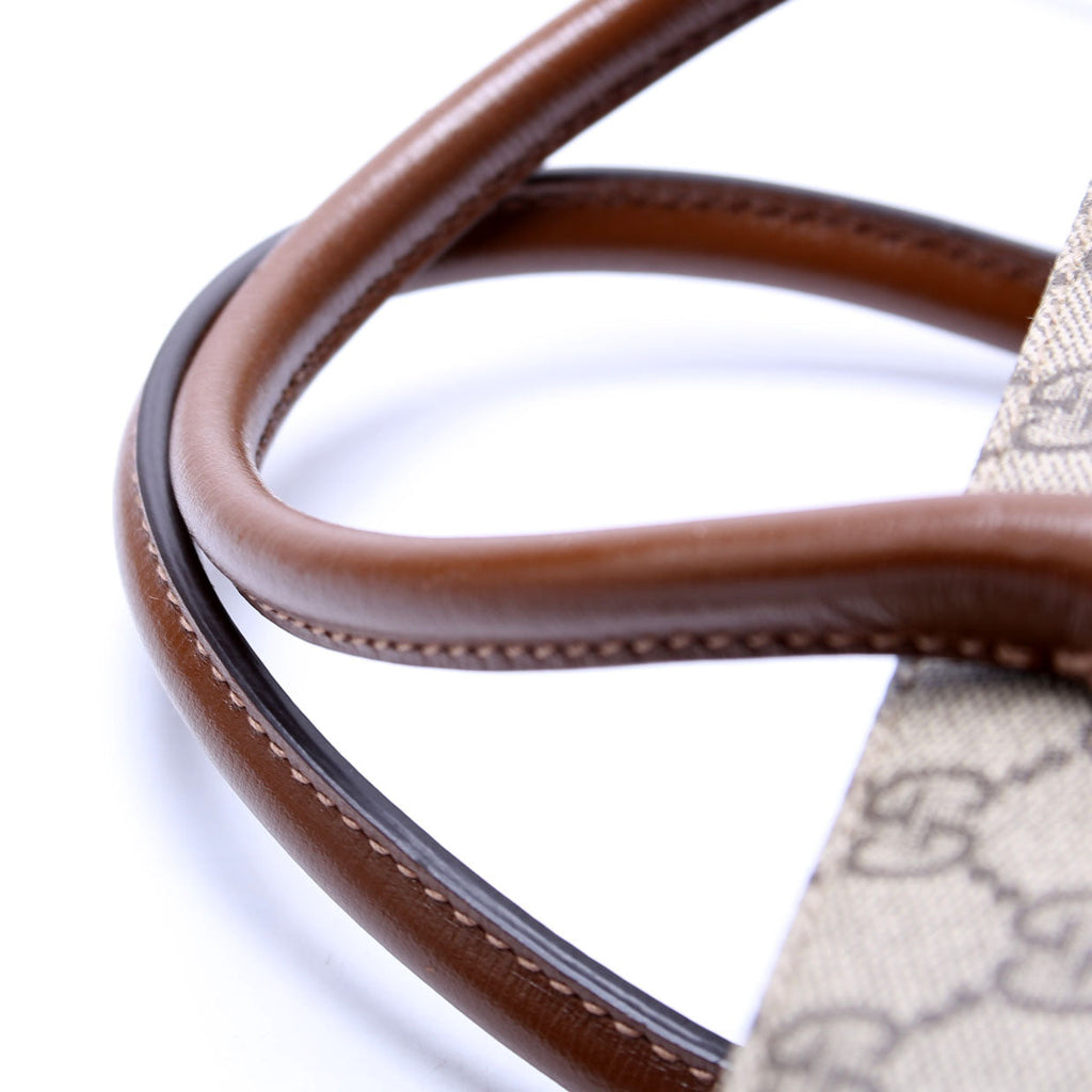 659983 GG Canvas Interlocking GG Small Tote Brown