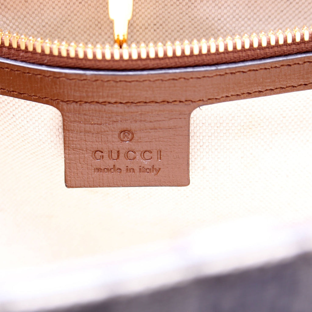 659983 GG Canvas Interlocking GG Small Tote Brown