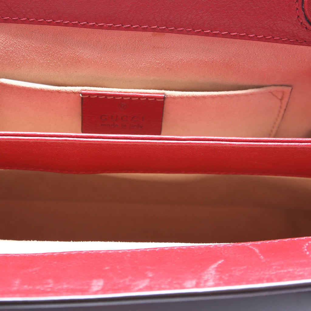 Gucci 503877 Ophidia Suede Shoulder Small Navy/Red