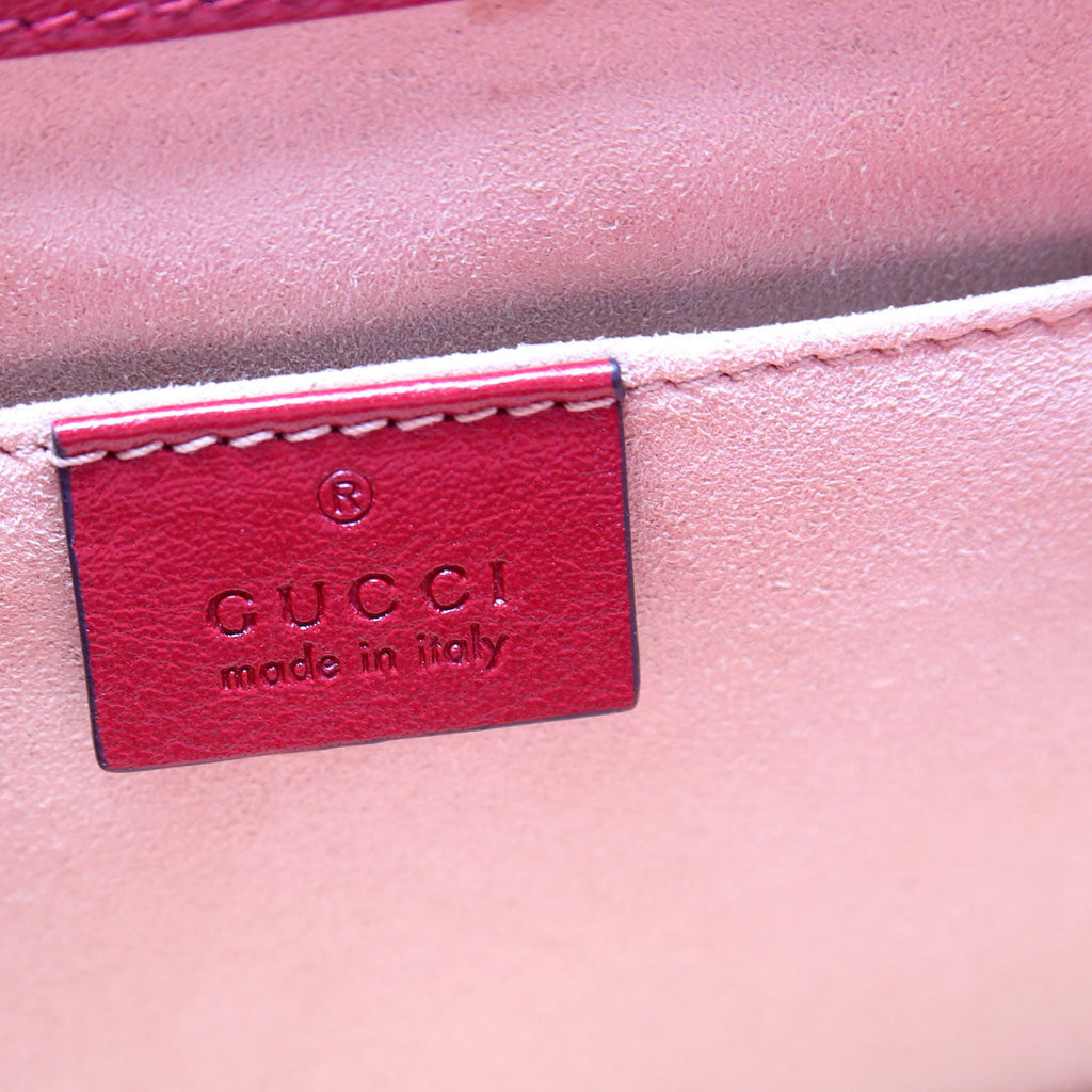 Gucci 503877 Ophidia Suede Shoulder Small Navy/Red