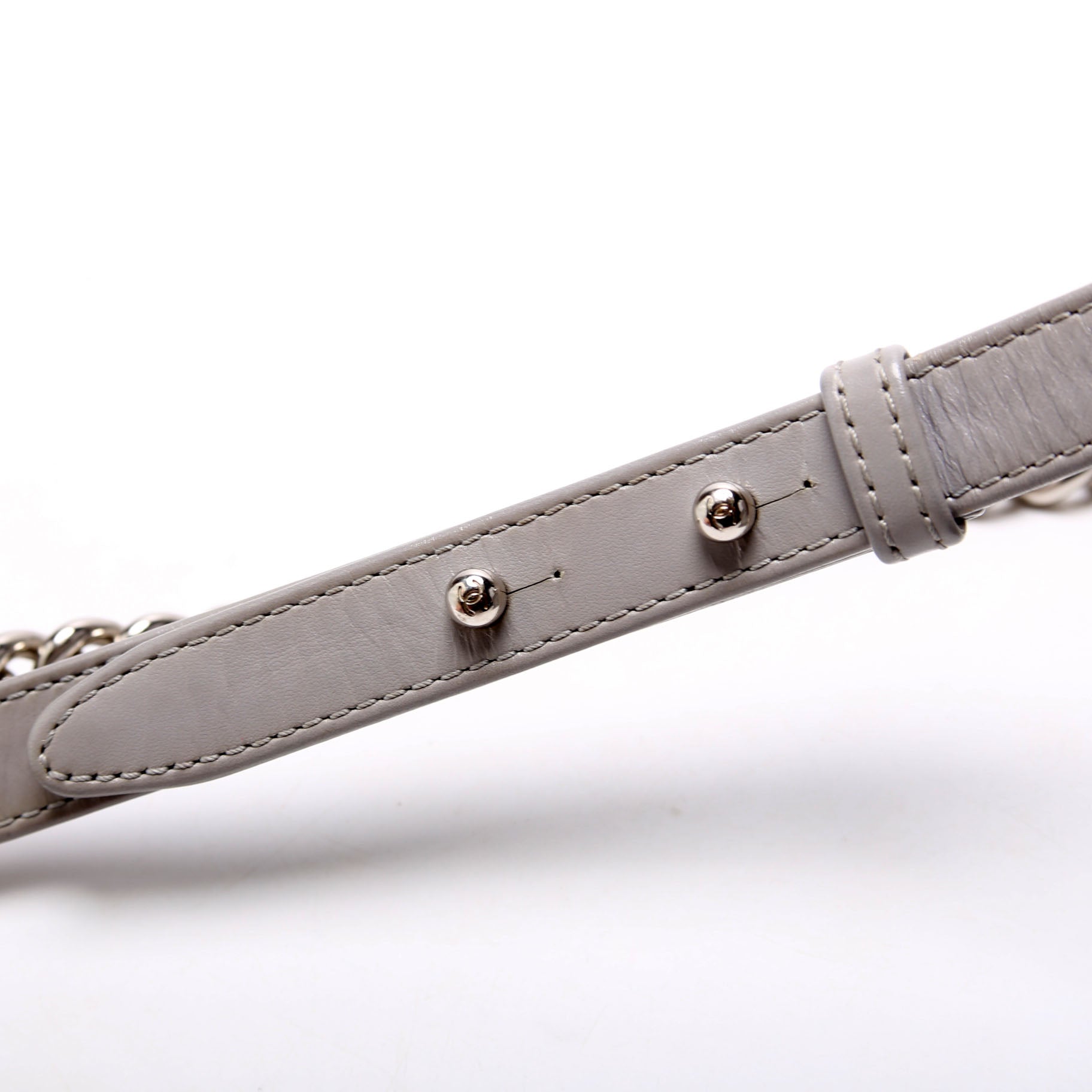 Boy Flap Medium Chain Around Quilted Lambskin 30M Grey