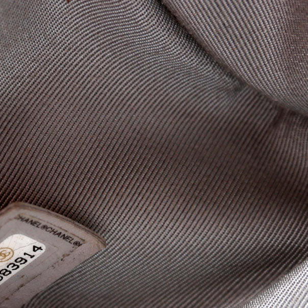 Boy Flap Medium Chain Around Quilted Lambskin 30M Grey
