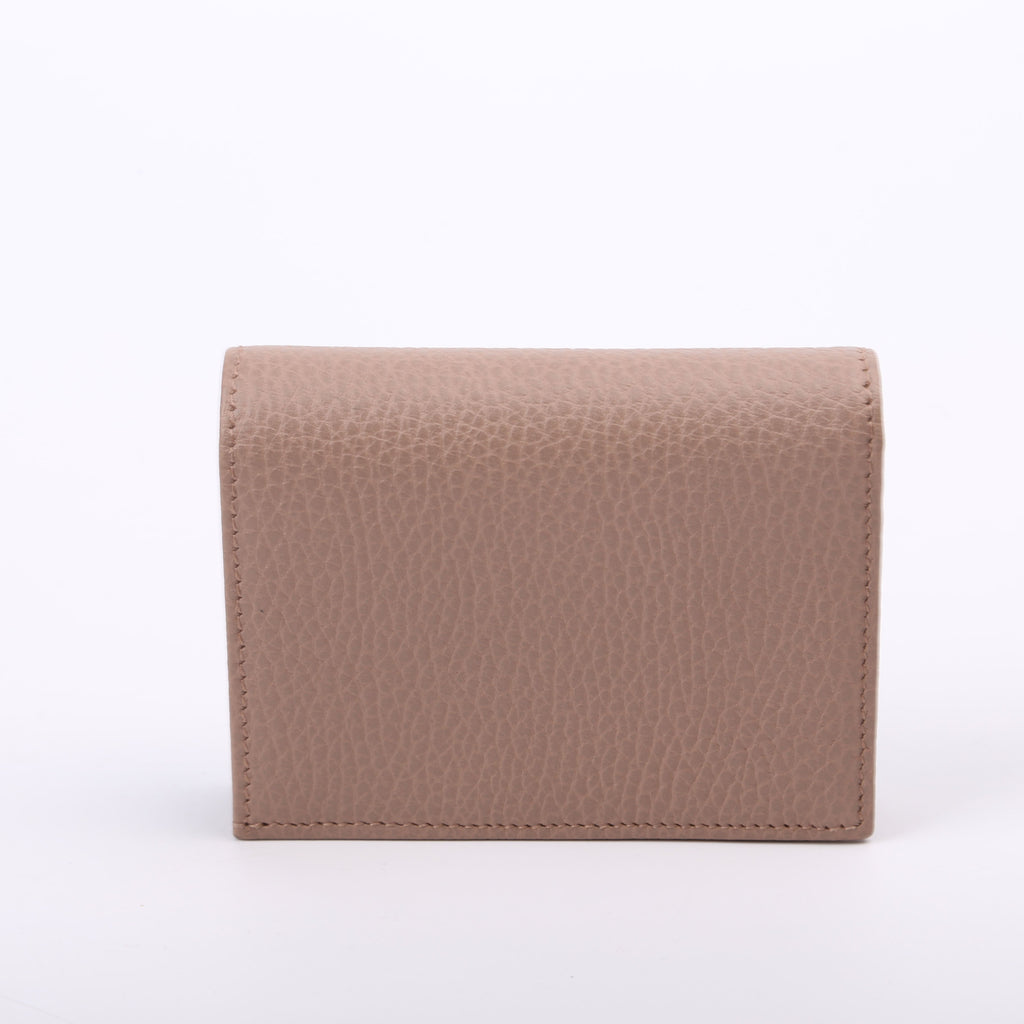 456126 GG Marmont Card Case Beige
