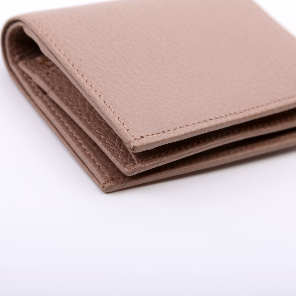 456126 GG Marmont Card Case Beige
