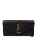 Flap Wallet Large Grain De Poudre 372264 Black