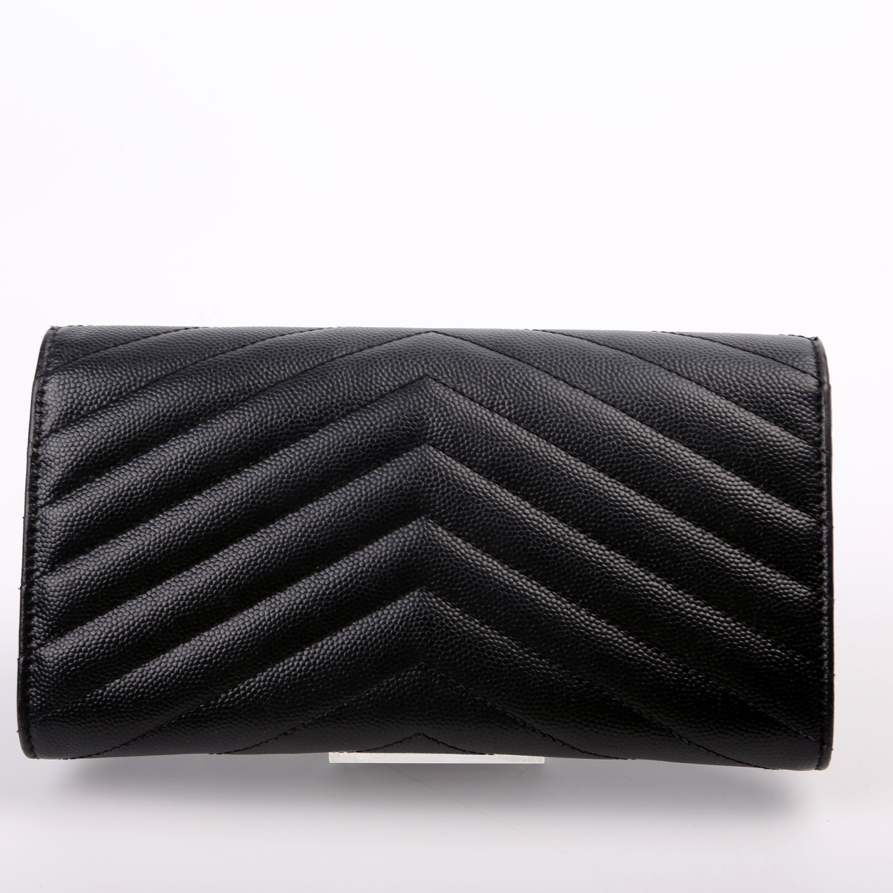 Flap Wallet Large Grain De Poudre 372264 Black