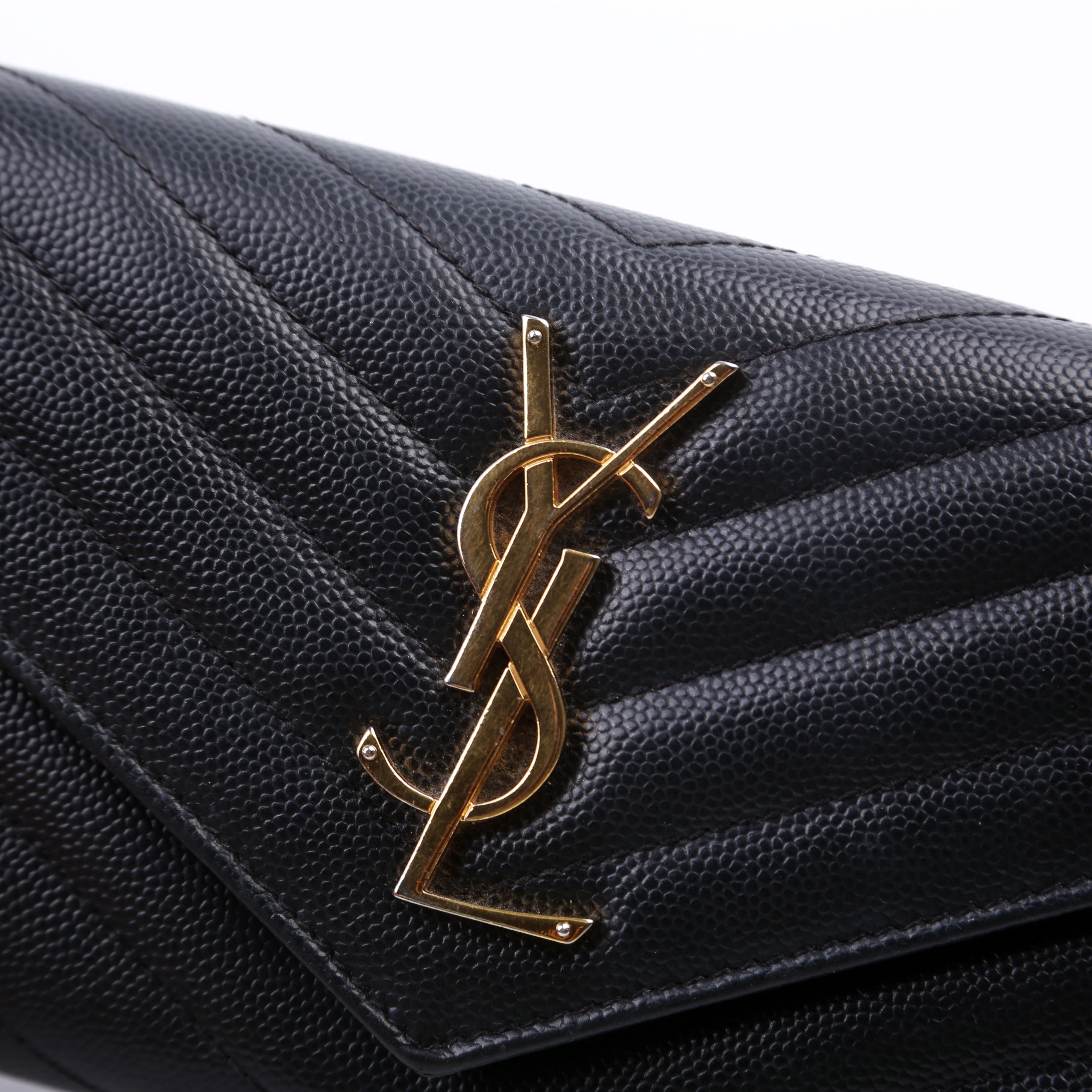Flap Wallet Large Grain De Poudre 372264 Black
