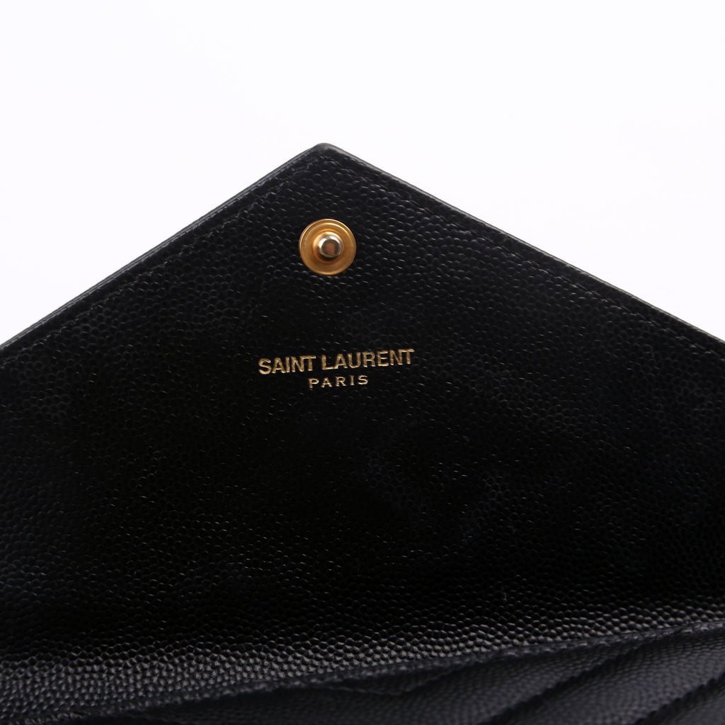 Flap Wallet Large Grain De Poudre 372264 Black