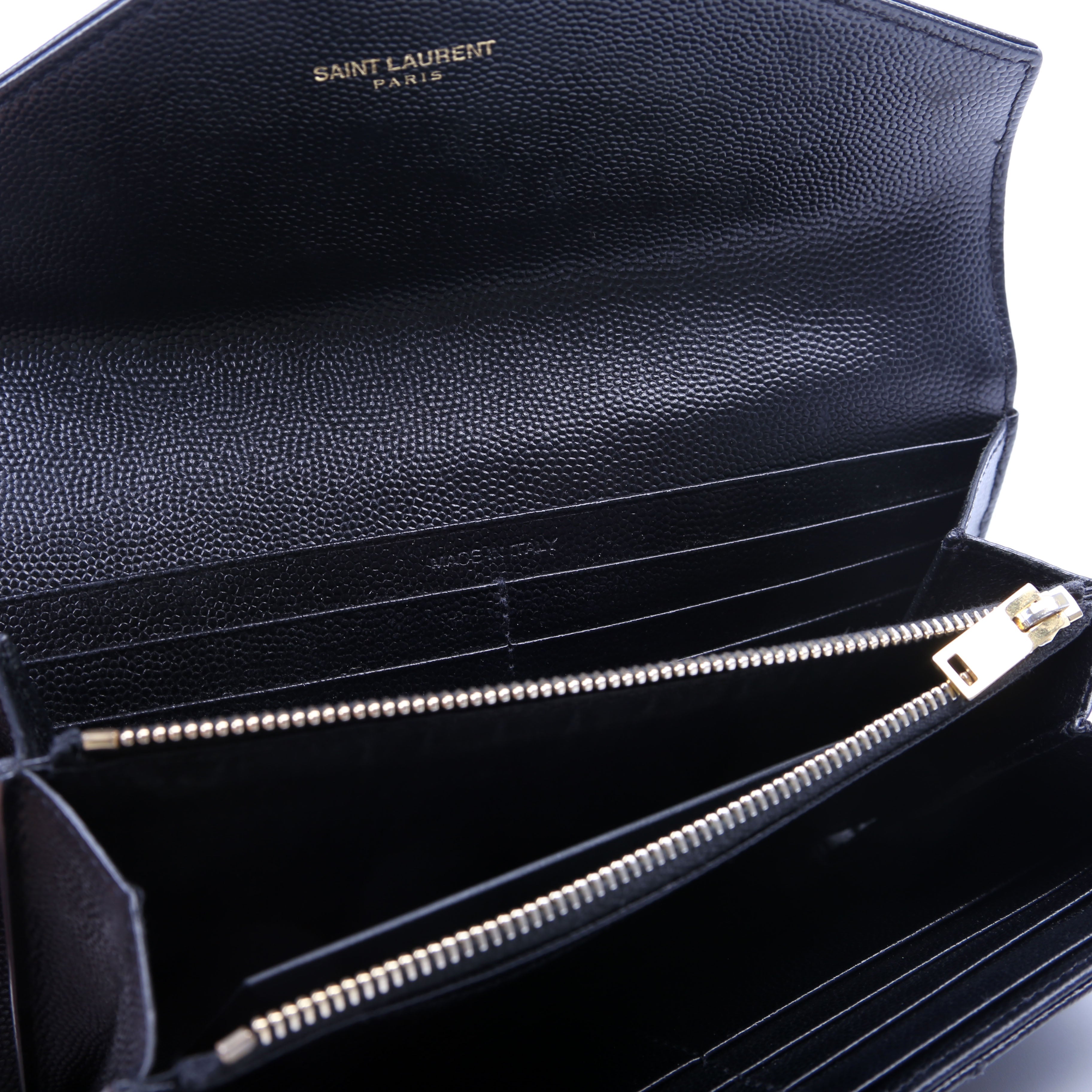Flap Wallet Large Grain De Poudre 372264 Black