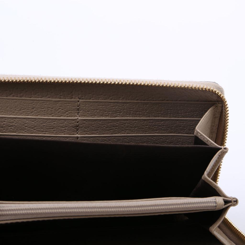 523154 GG Supreme Ophidia Zip Wallet Tan