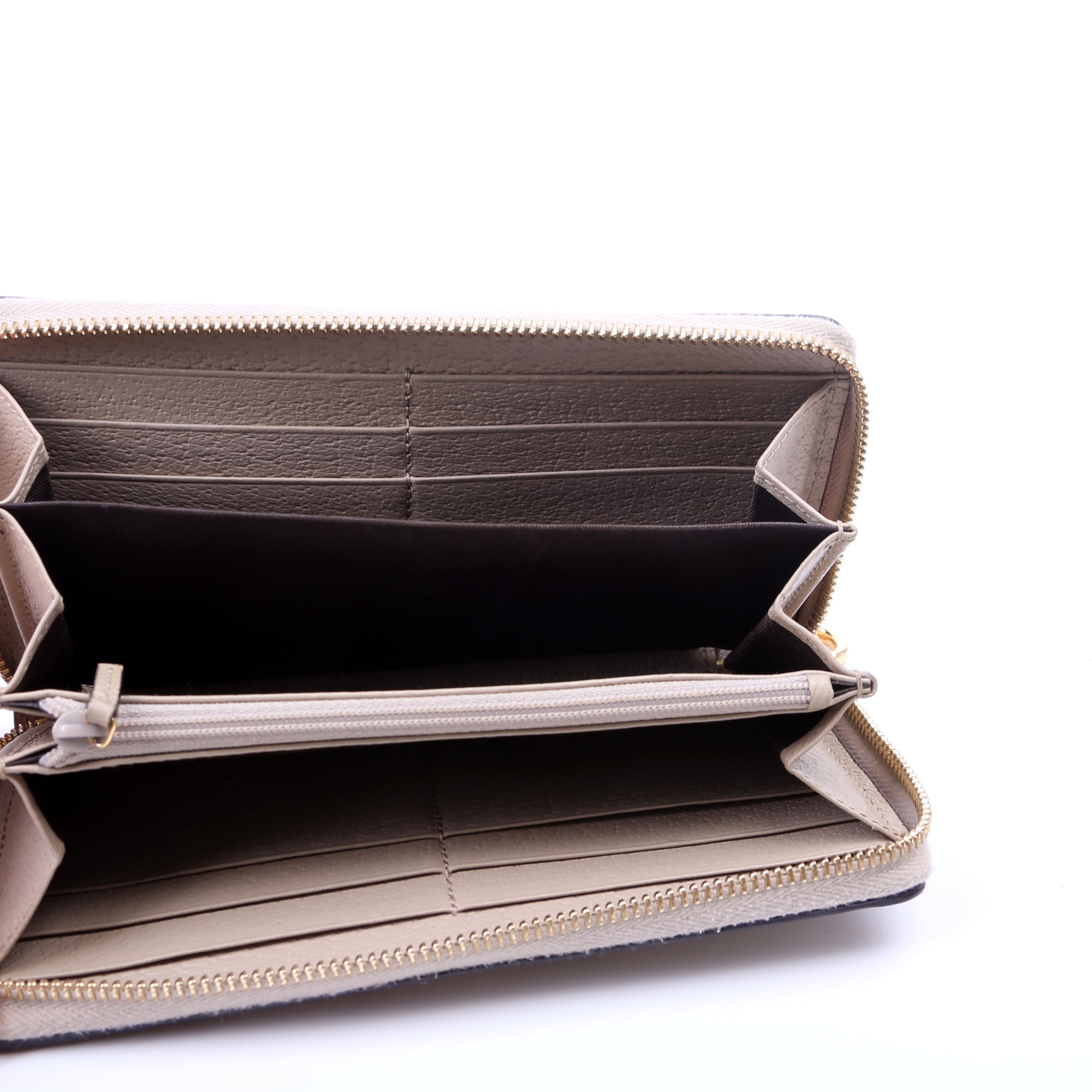 523154 GG Supreme Ophidia Zip Wallet Tan